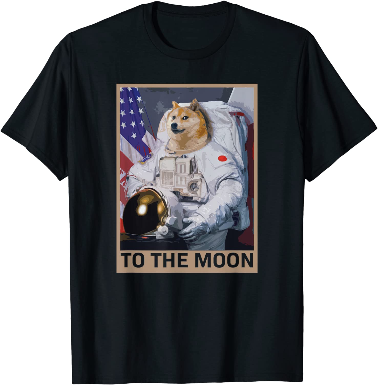 Dogecoin Astronaut To the Moon Blockchain HODL Crypto T-Shirt