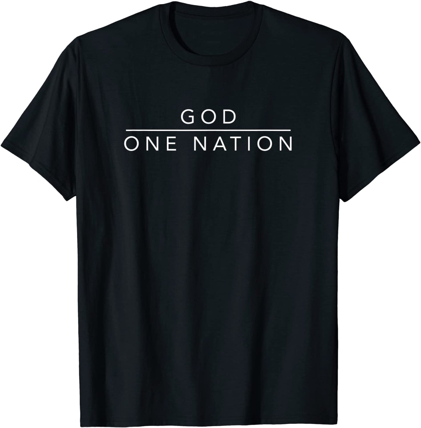 One Nation Under God Line Art Patriotic Christian T-Shirt