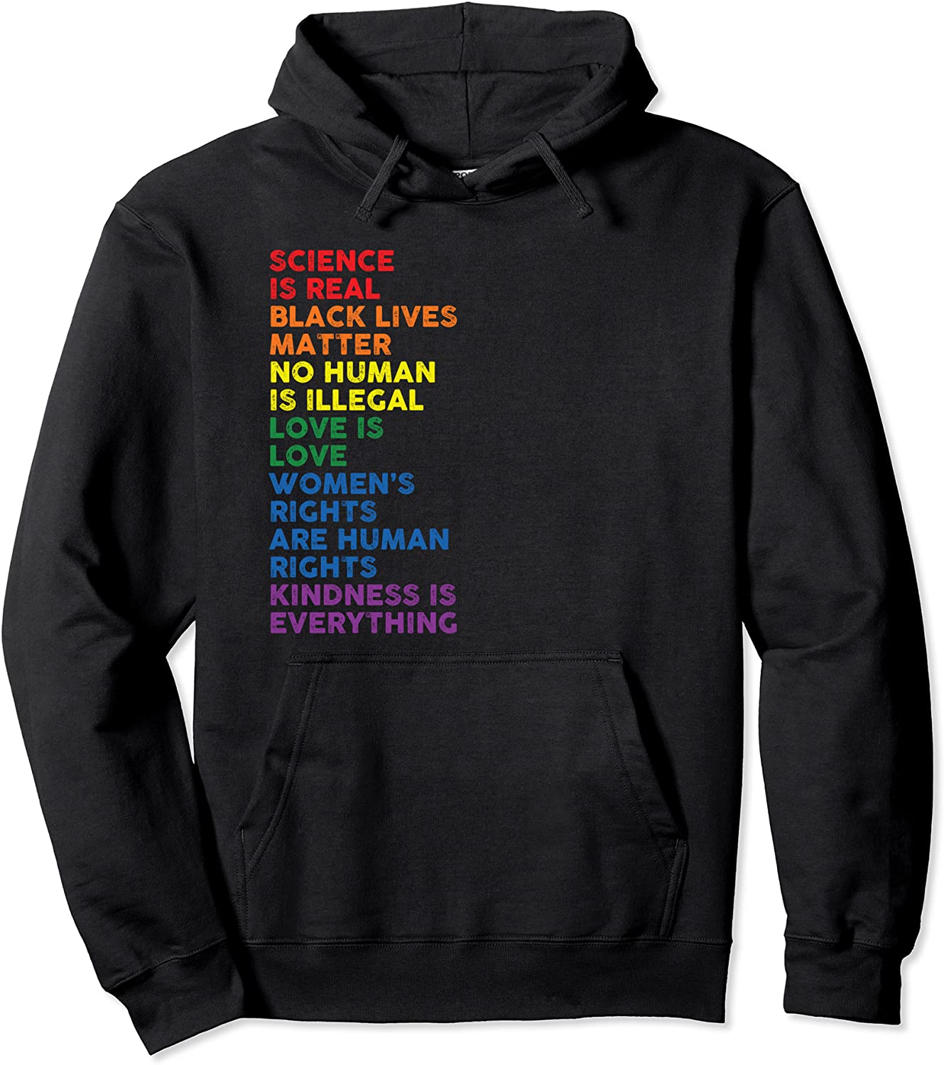 Gay Pride Science Is Real Black Lives Matter Love Is Love Pullover Hoodie