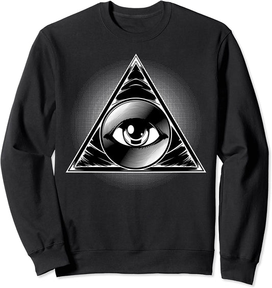 All Seeing Eye Pyramid Mystic Blackcraft Occult Dark Magic Sweatshirt