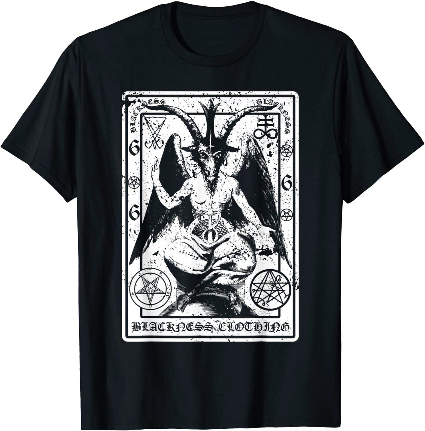 Baphomet Shirt Satanic Dark Art Evil 666 T-Shirt T-Shirt