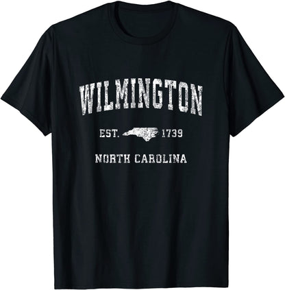 Wilmington North Carolina NC Vintage Athletic Sports Design T-Shirt