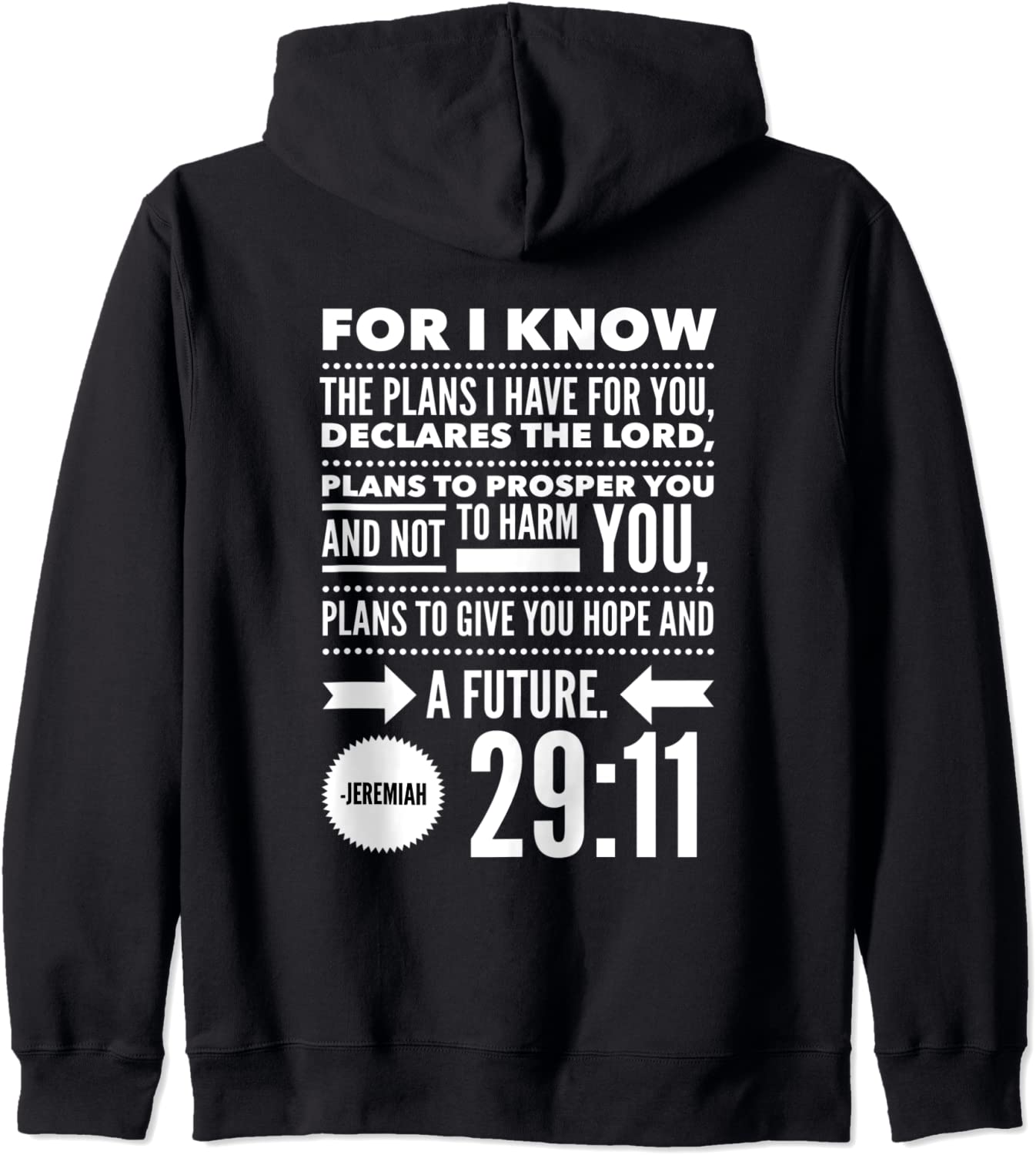 Christian Jeremiah 2911 Hope Quote Bible Verse Scripture Hoodie