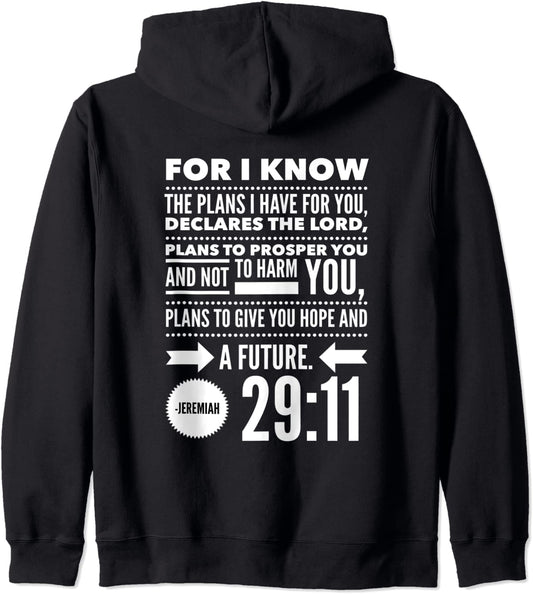 Christian Jeremiah 2911 Hope Quote Bible Verse Scripture Hoodie