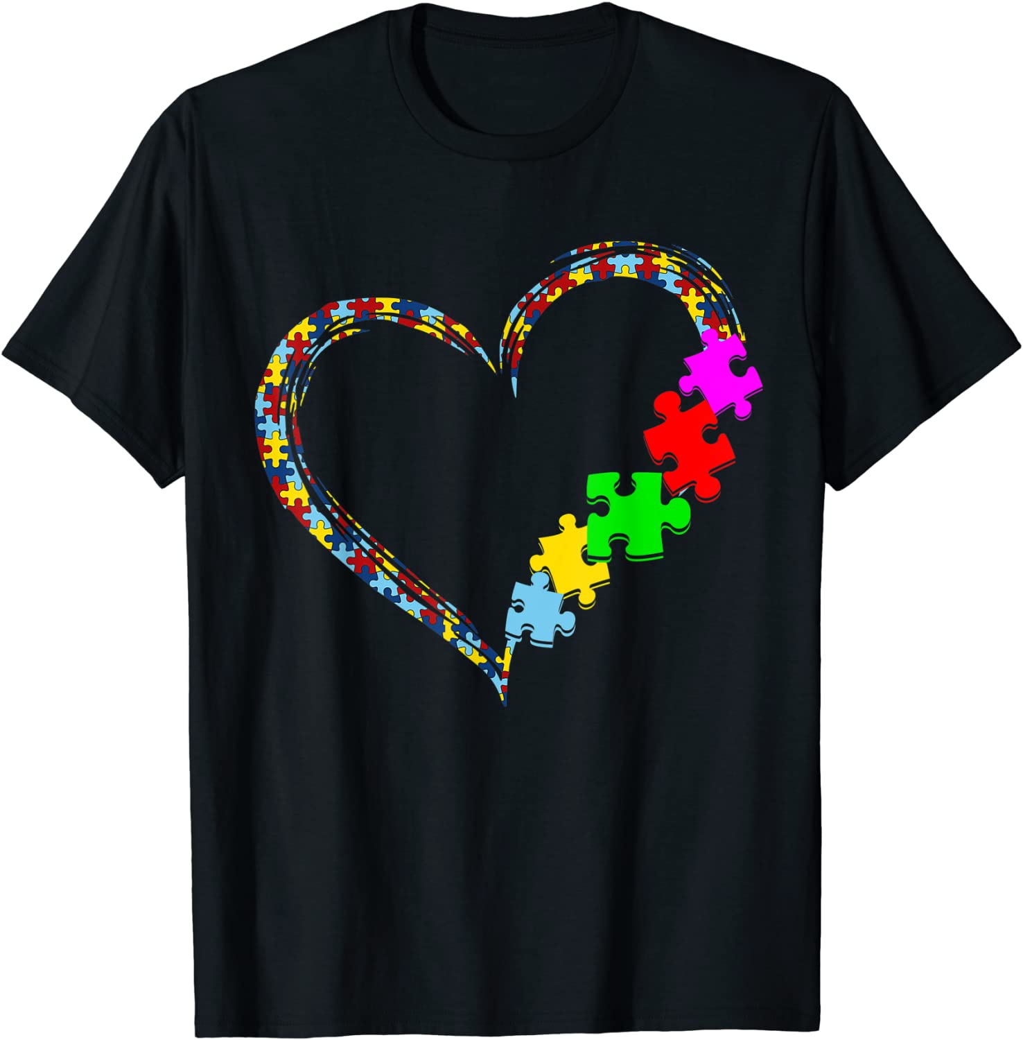 Autism Awareness Love Heart Puzzle Piece Valentines Day Gift T-Shirt