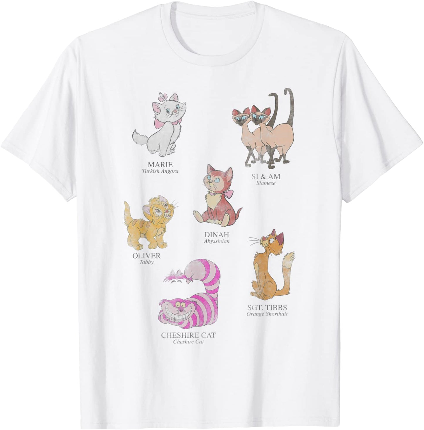 Disney Mickey And Friends Cat Names And Breeds T-Shirt