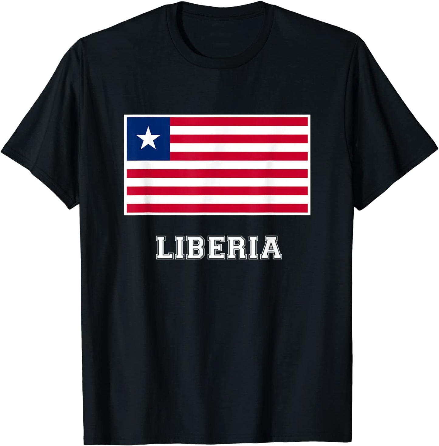Liberia Country Flag Liberian Home Pride Sports Style T-Shirt