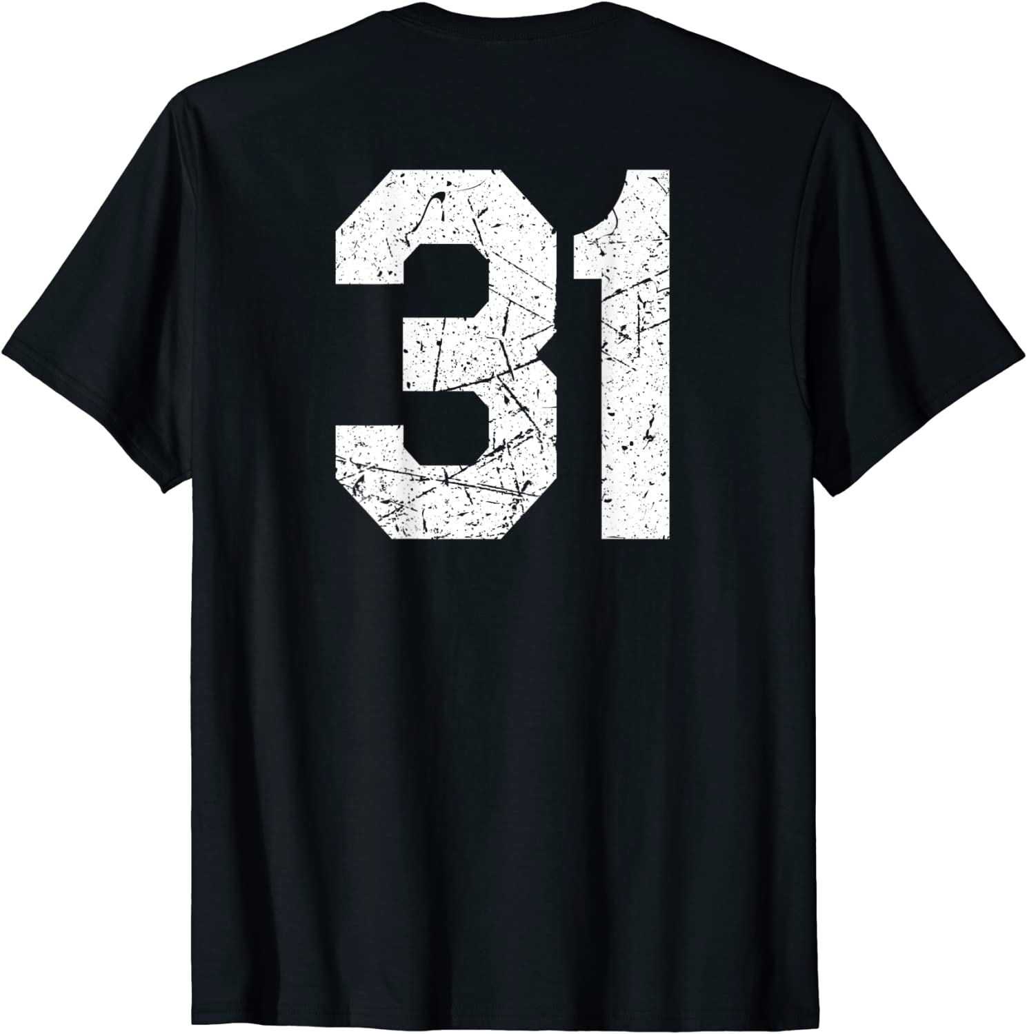 Jersey Uniform Number 31 Athletic Style Sports BACK Graphic T-Shirt