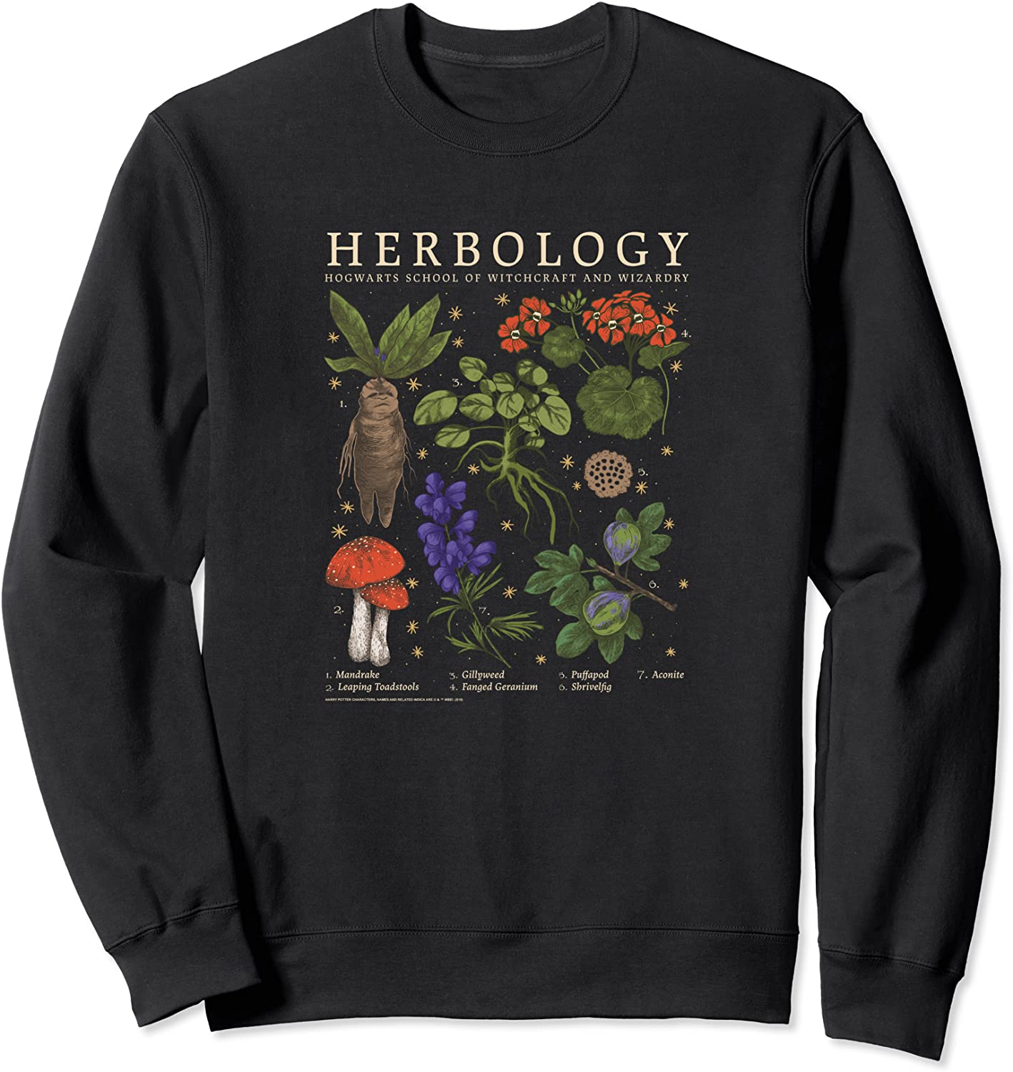 Harry Potter Herbology Plants V2 Sweatshirt