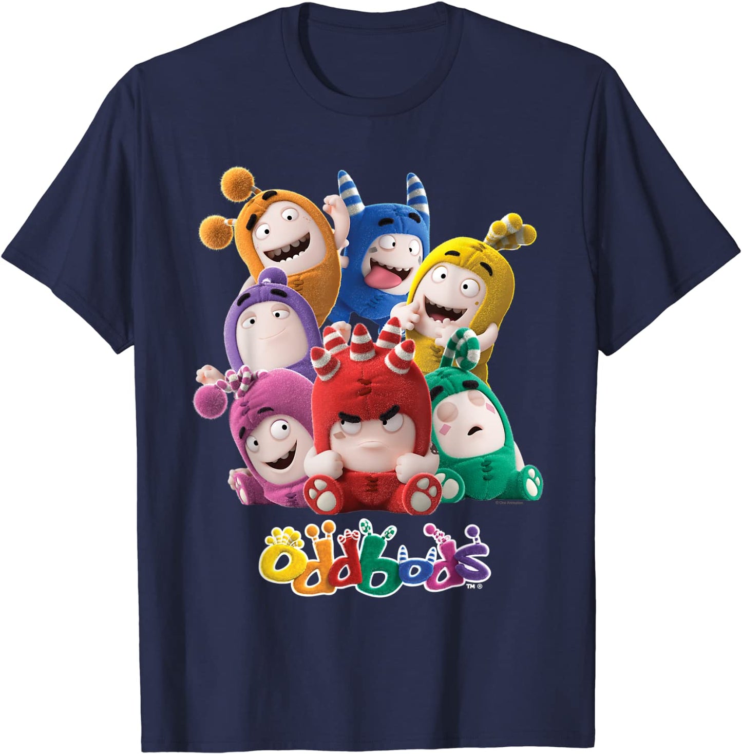 Oddbods All 7 Characters in Cute Funny Poses T-Shirt