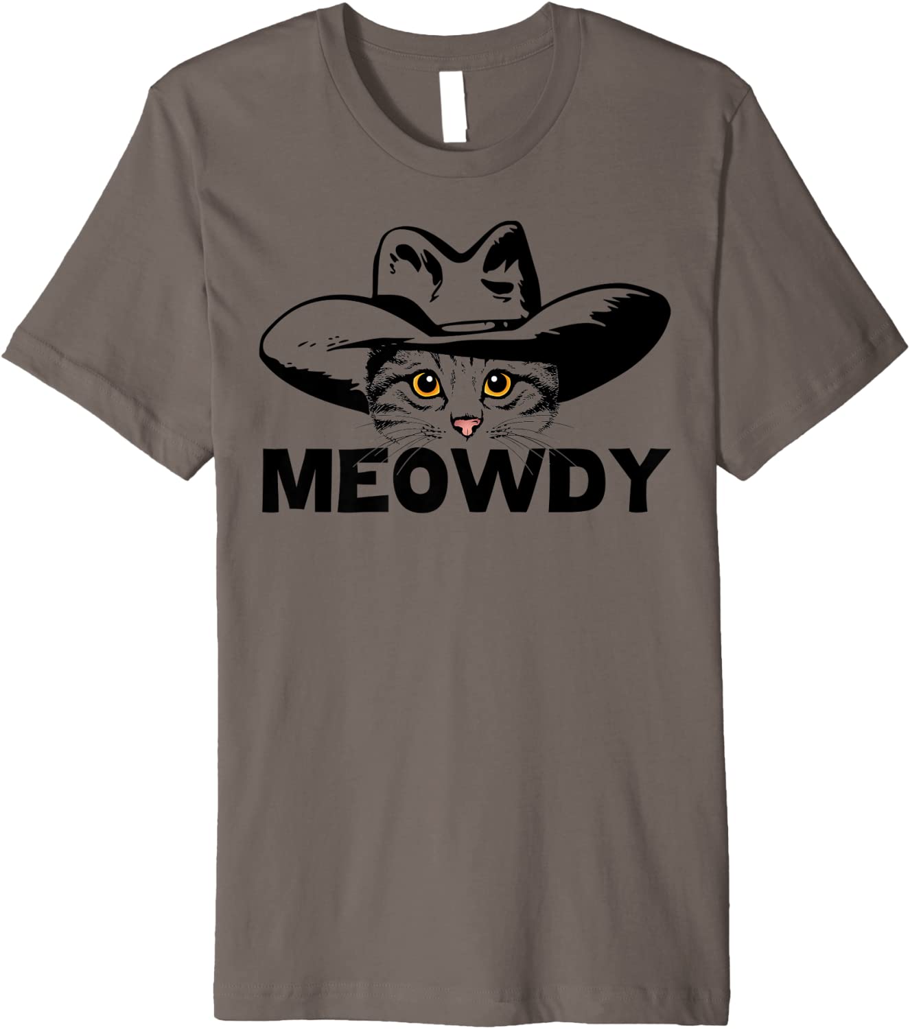 Meowdy - Funny Mashup Between Meow and Howdy - Cat Meme Premium T-Shirt