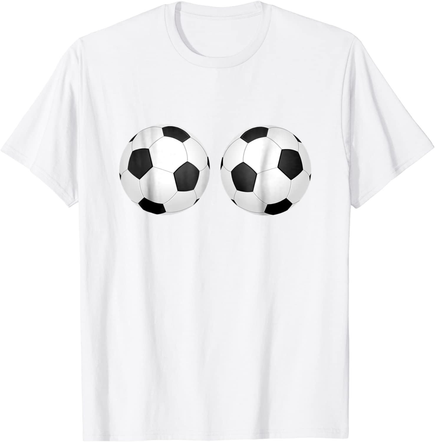 Funny Soccer Ball Boobs Tshirt Sports Bra Tee