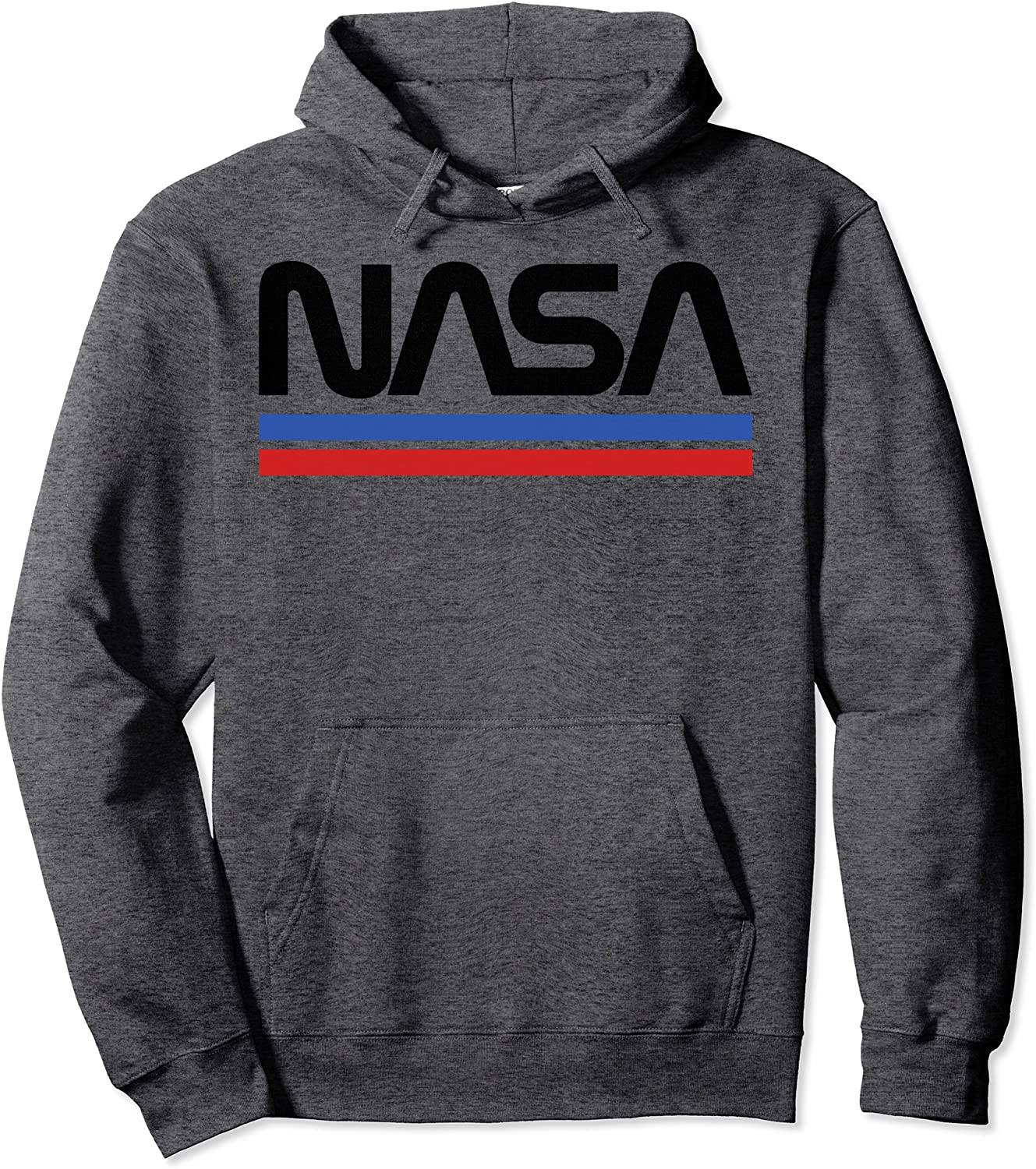NASA Red Blue Stripe Minimal Logo Vintage Graphic Hoodie