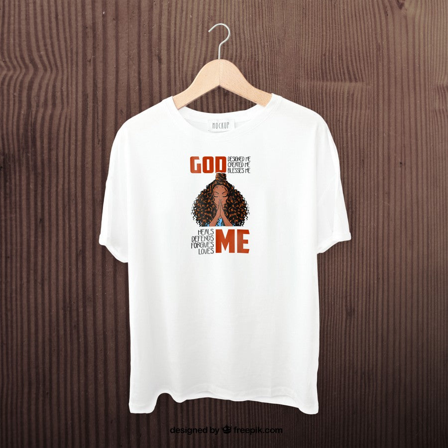Black Women God Me Pray Praying Me Sista Prayer Women Girls T-Shirt