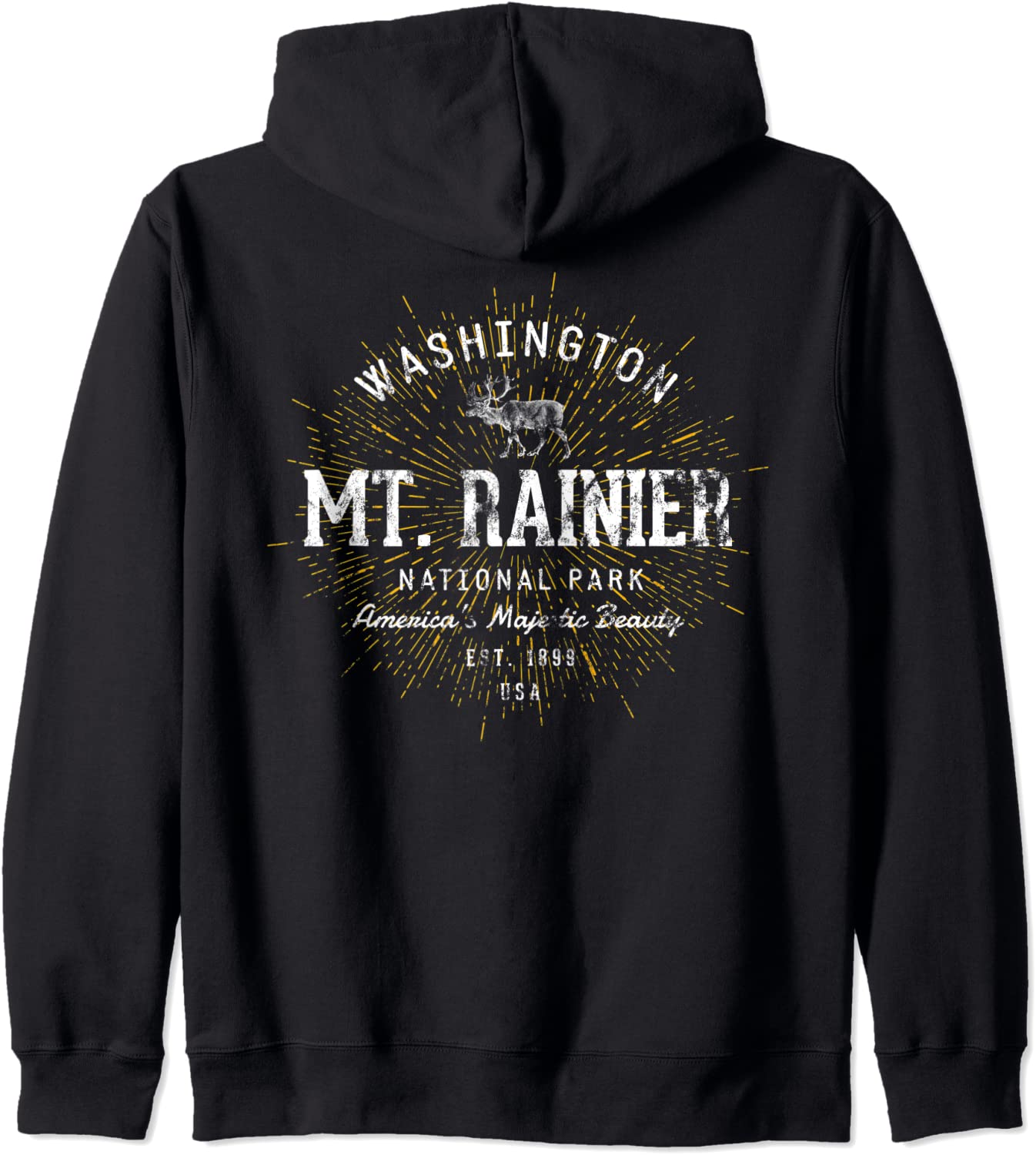 Mt Rainier Vintage Retro Mount Rainier National Park Hoodie