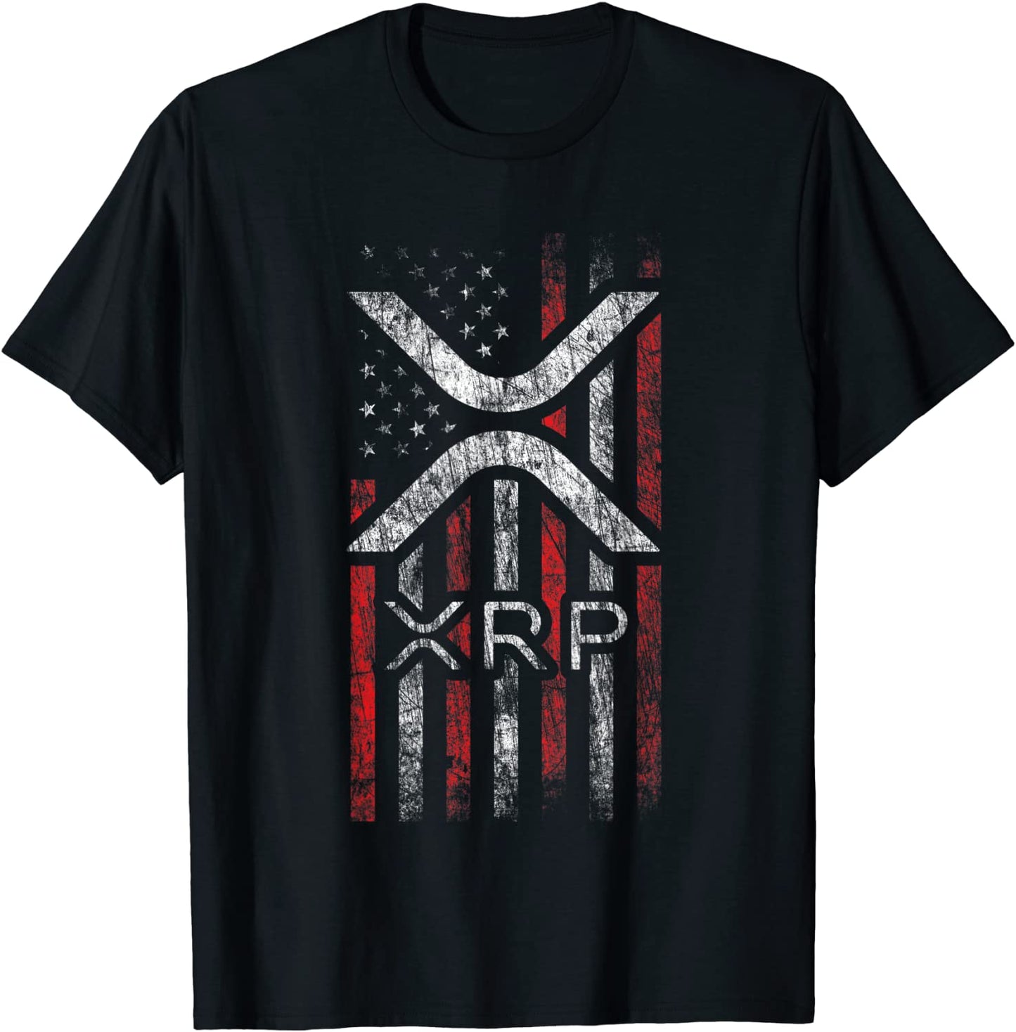 Crypto Currency - XRP Cryptocurrency - American Flag - XRP T-Shirt