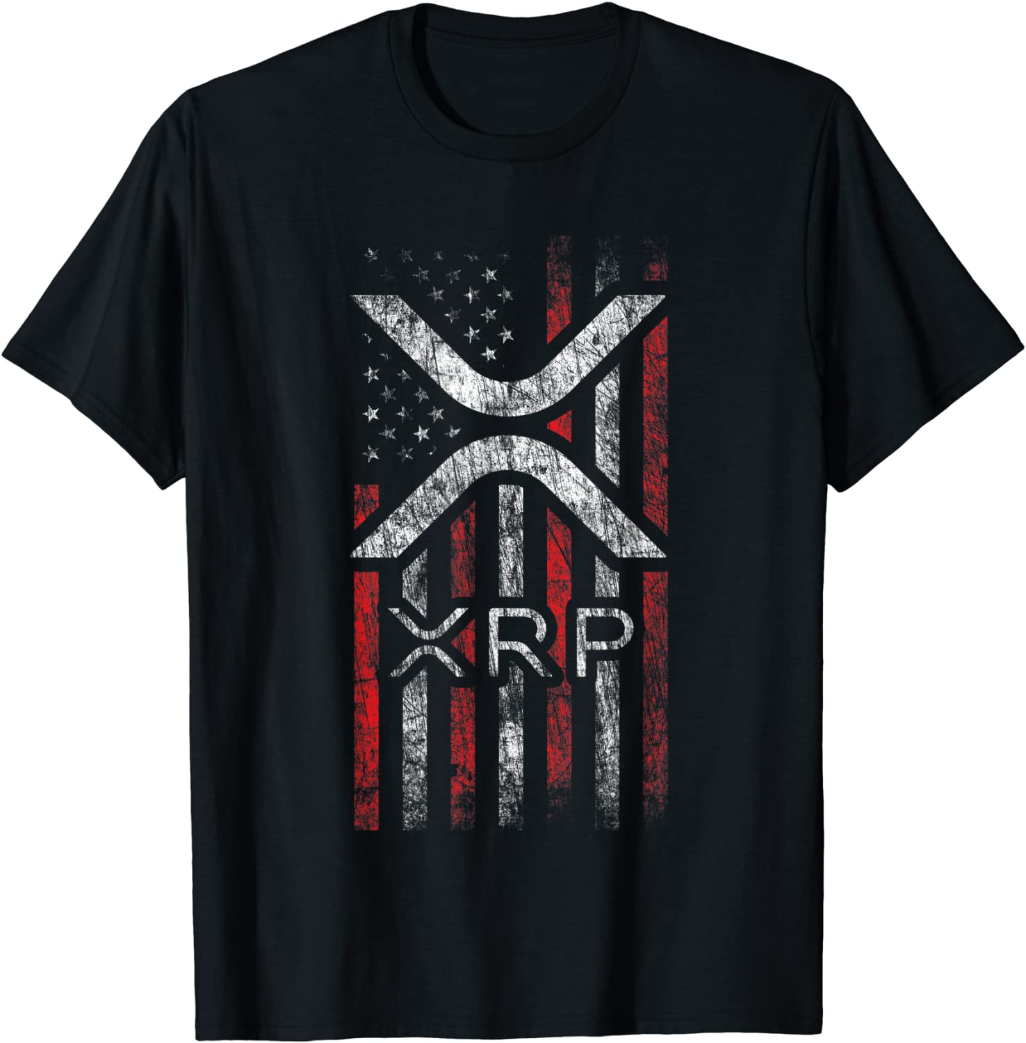 Crypto Currency - XRP Cryptocurrency - American Flag - XRP T-Shirt