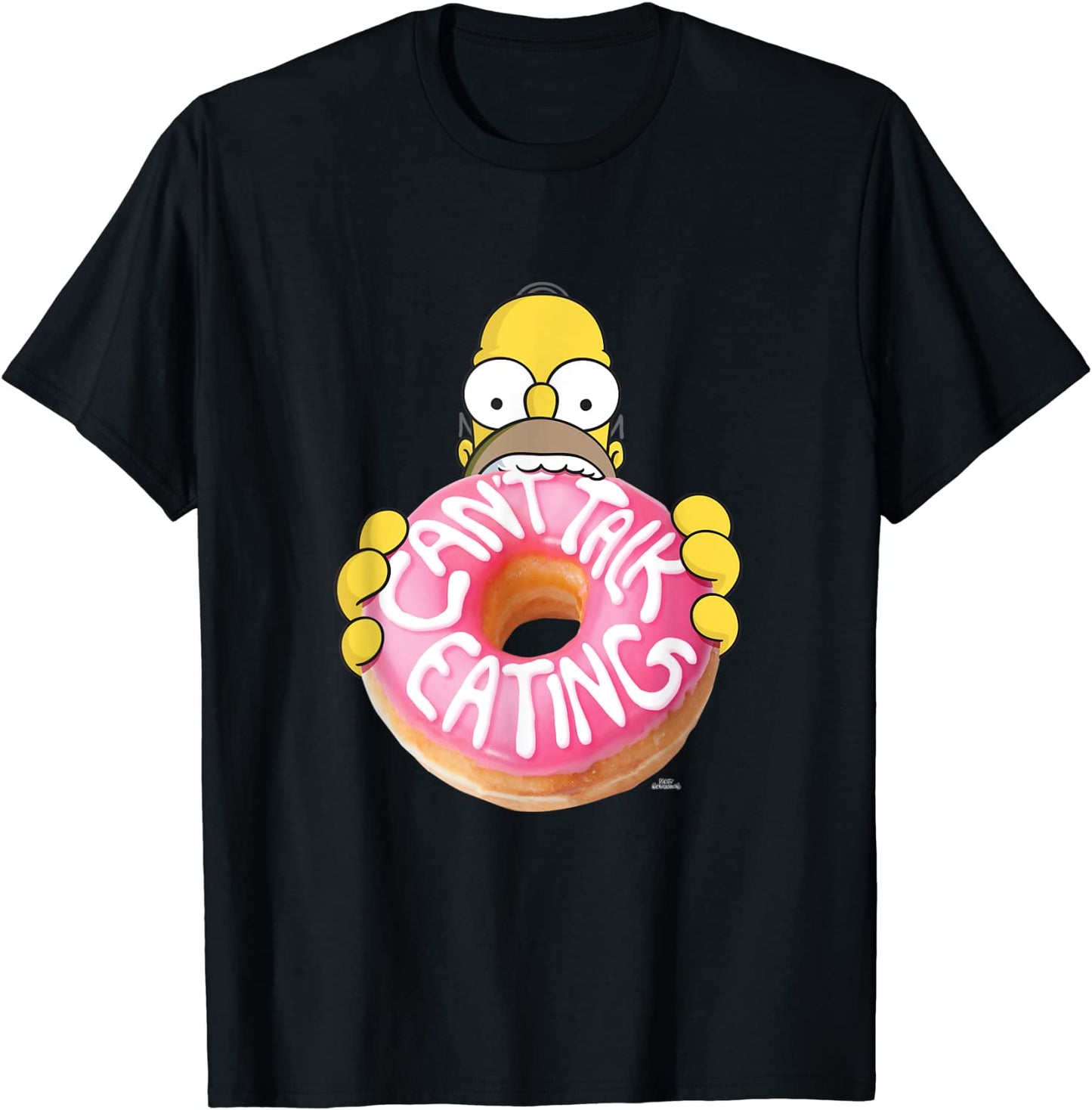 The Simpsons Homer Cant Talk Eating Donut T-Shirt