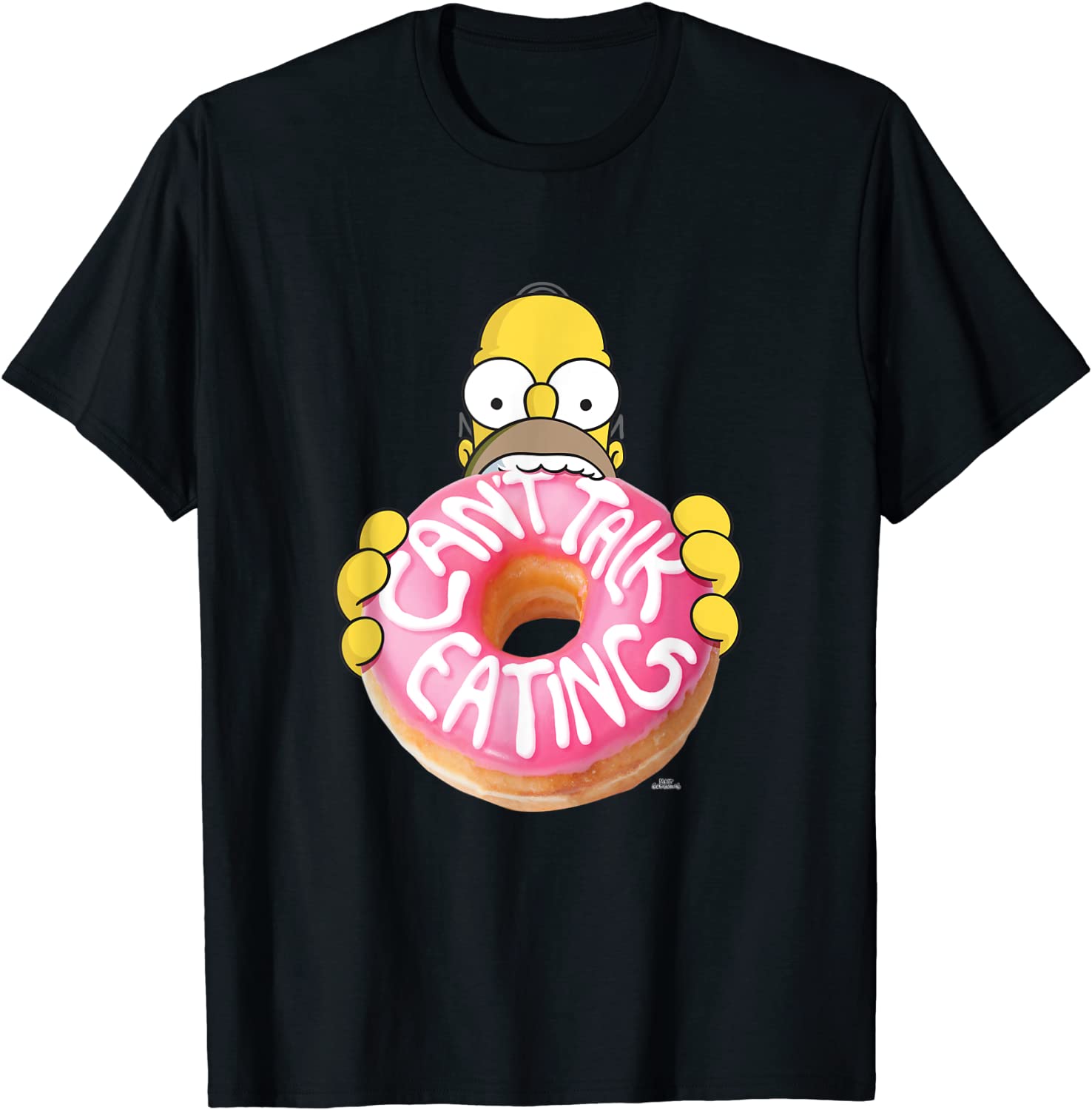 The Simpsons Homer Cant Talk Eating Donut T-Shirt