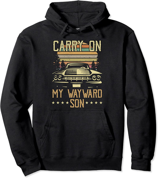 Carry On My Wayward Son Retro Vintage Pullover Hoodie