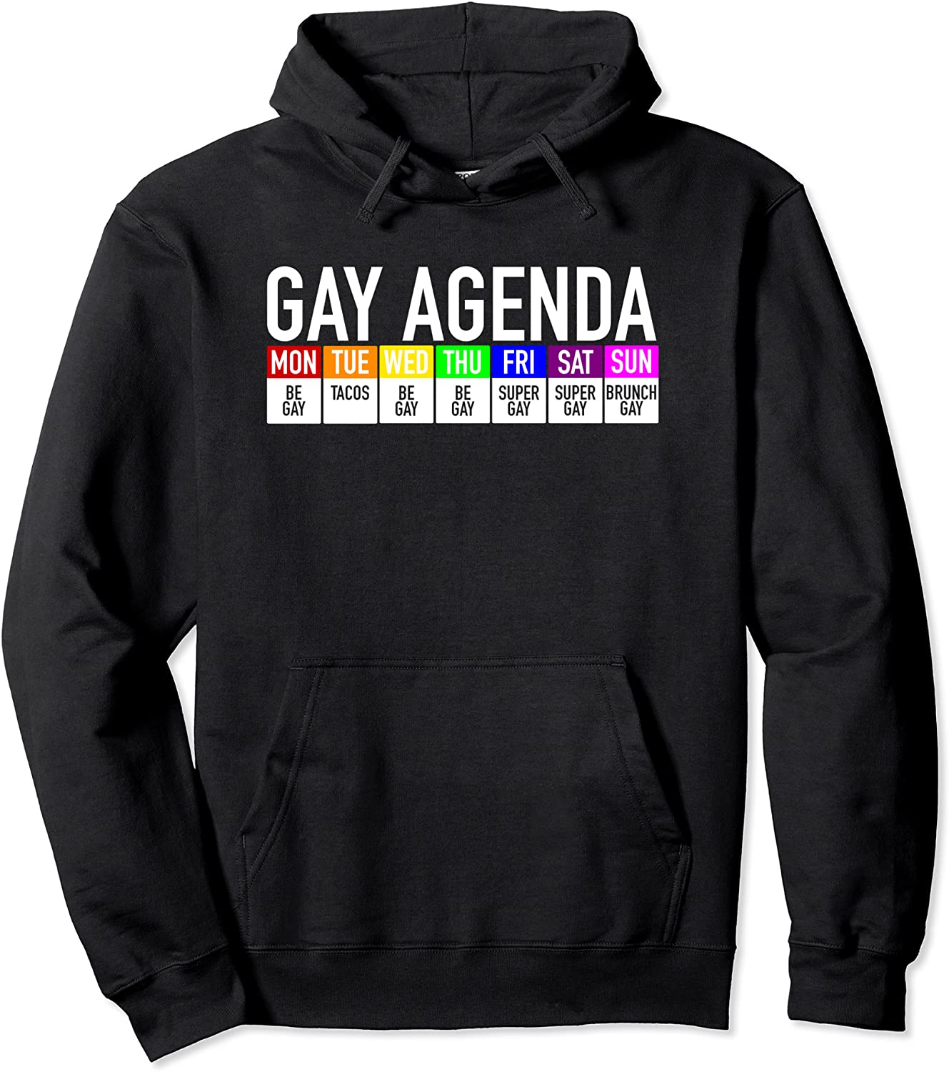 Gay Agenda Gay Pride Pullover Hoodie