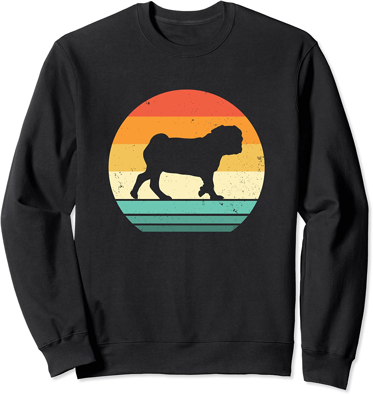 Retro Pug Shirt Dog Mom Dog Dad Gift Idea Vintage Pug Sweatshirt