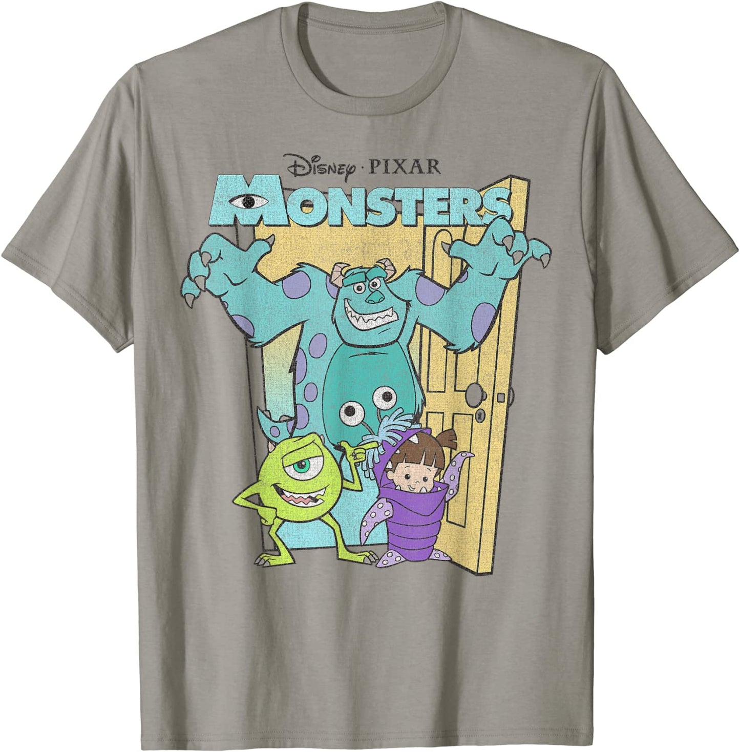 Disney Pixar Monsters Inc Mike Sully Boo Group Poster T-Shirt