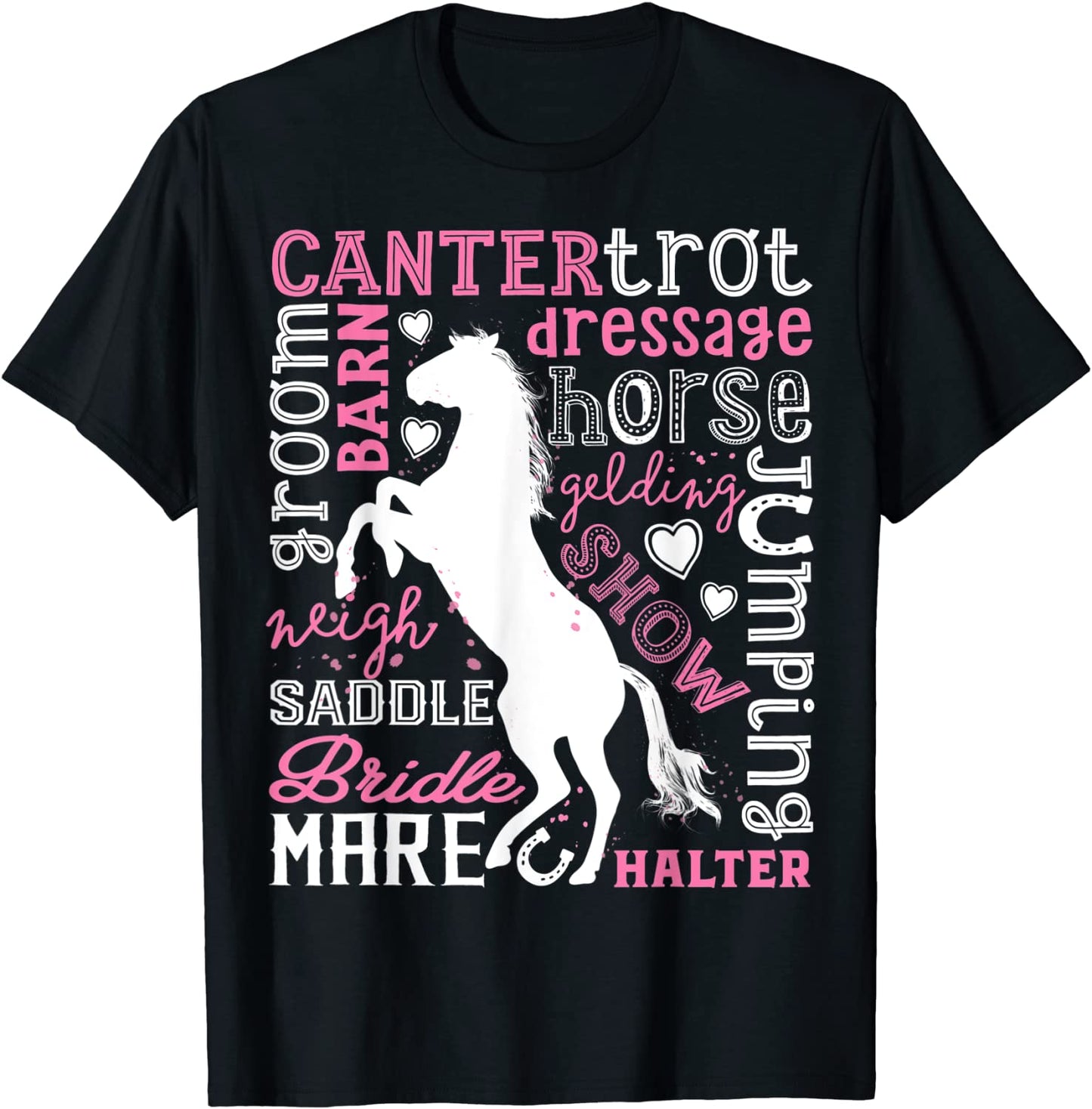 Horse T shirt for Girls Women Gifts Horses Horseback Riding T-Shirt