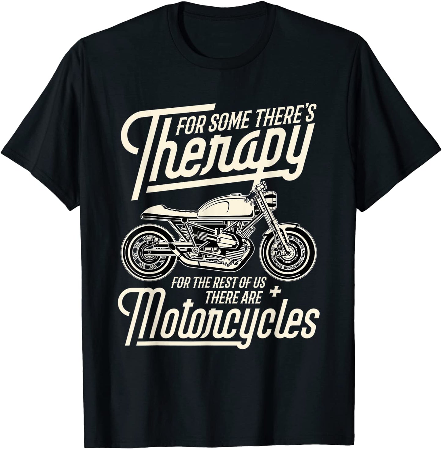 Funny Motorcycle Rider Therapy - Vintage Biker Gift T-Shirt