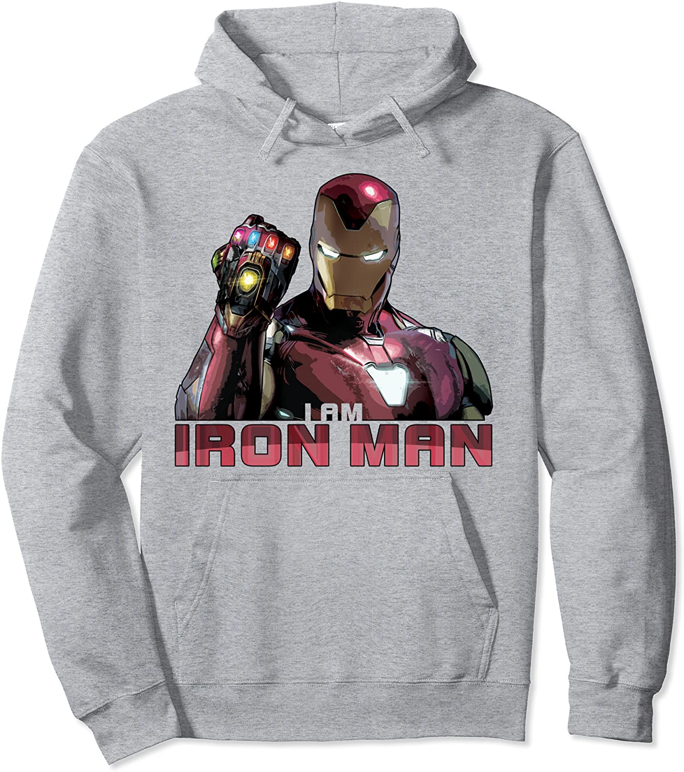 Marvel Avengers Endgame I Am Iron Man Movie Quote Portrait Pullover Hoodie
