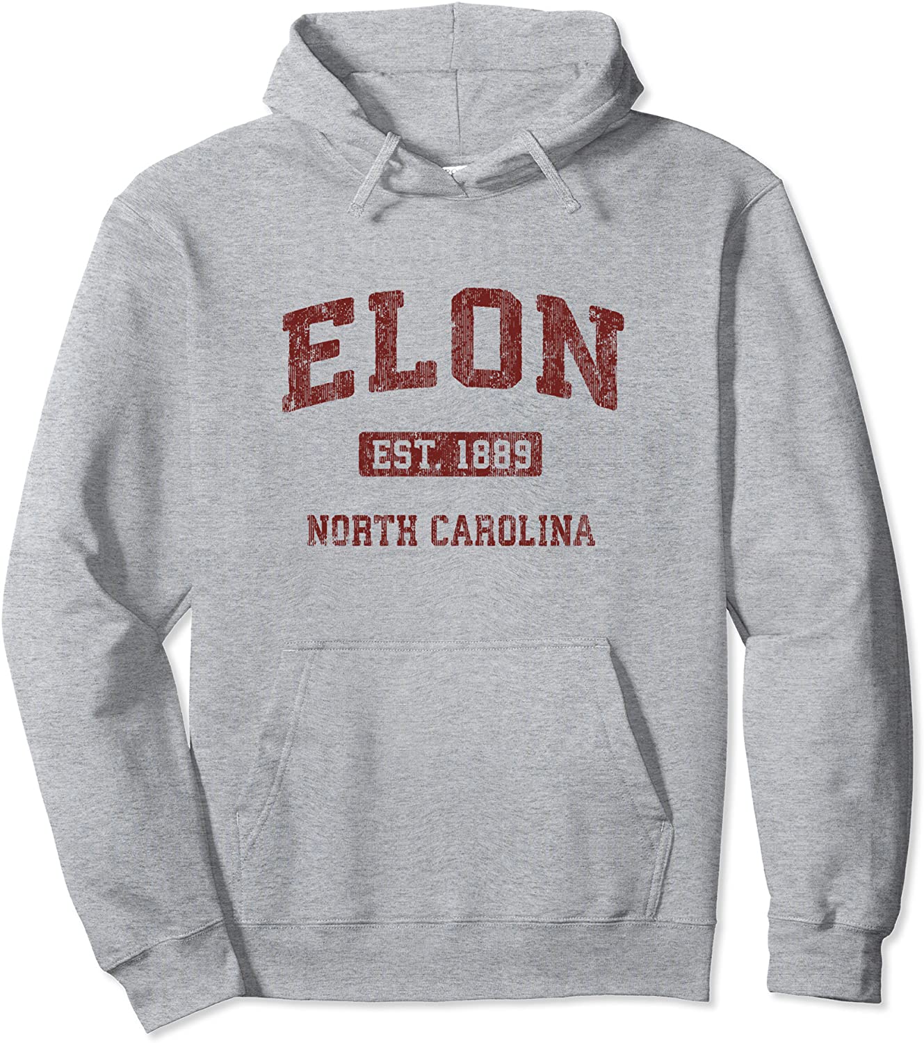 Elon North Carolina NC Vintage Athletic Sports Design Pullover Hoodie