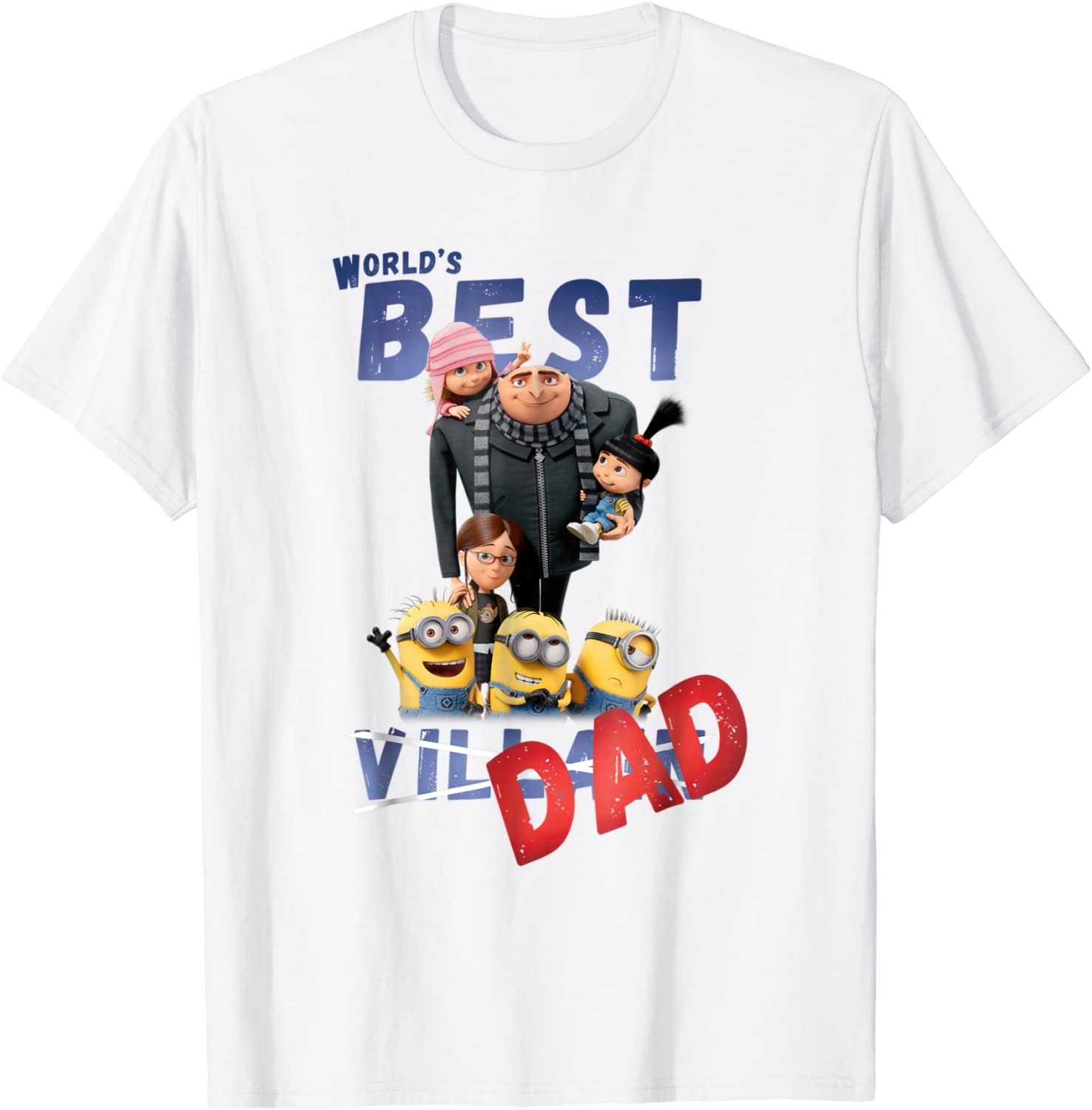 Mens Despicable Me Minions Worlds Best Dad Graphic T-Shirt