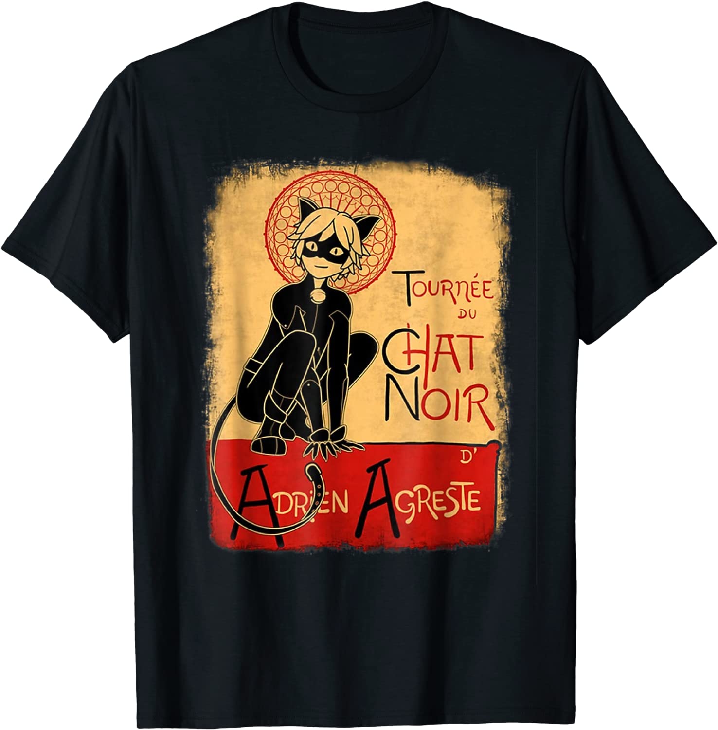 Vintage Tournee du Chat Noir Black Cat French T-Shirt
