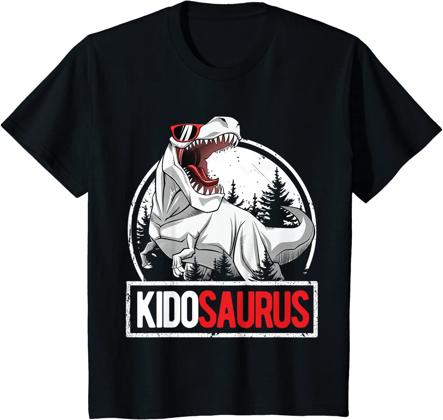 Kids KidoSaurus Shirt Boys Girls Toddler T-Rex Birthday Party T-Shirt
