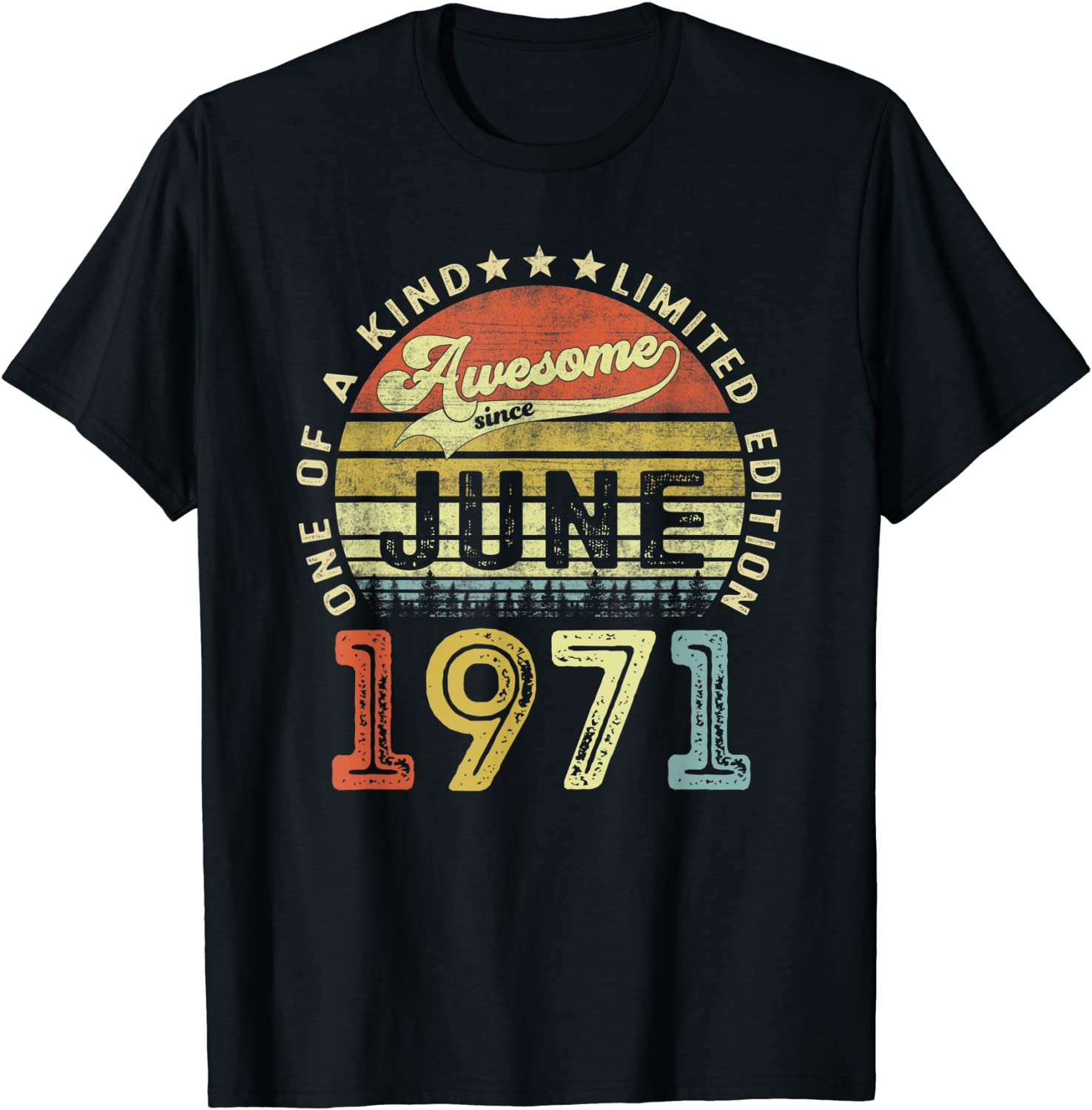 50 Years Old Birthday Awesome Since June 1971 50th Birthday T-Shirt