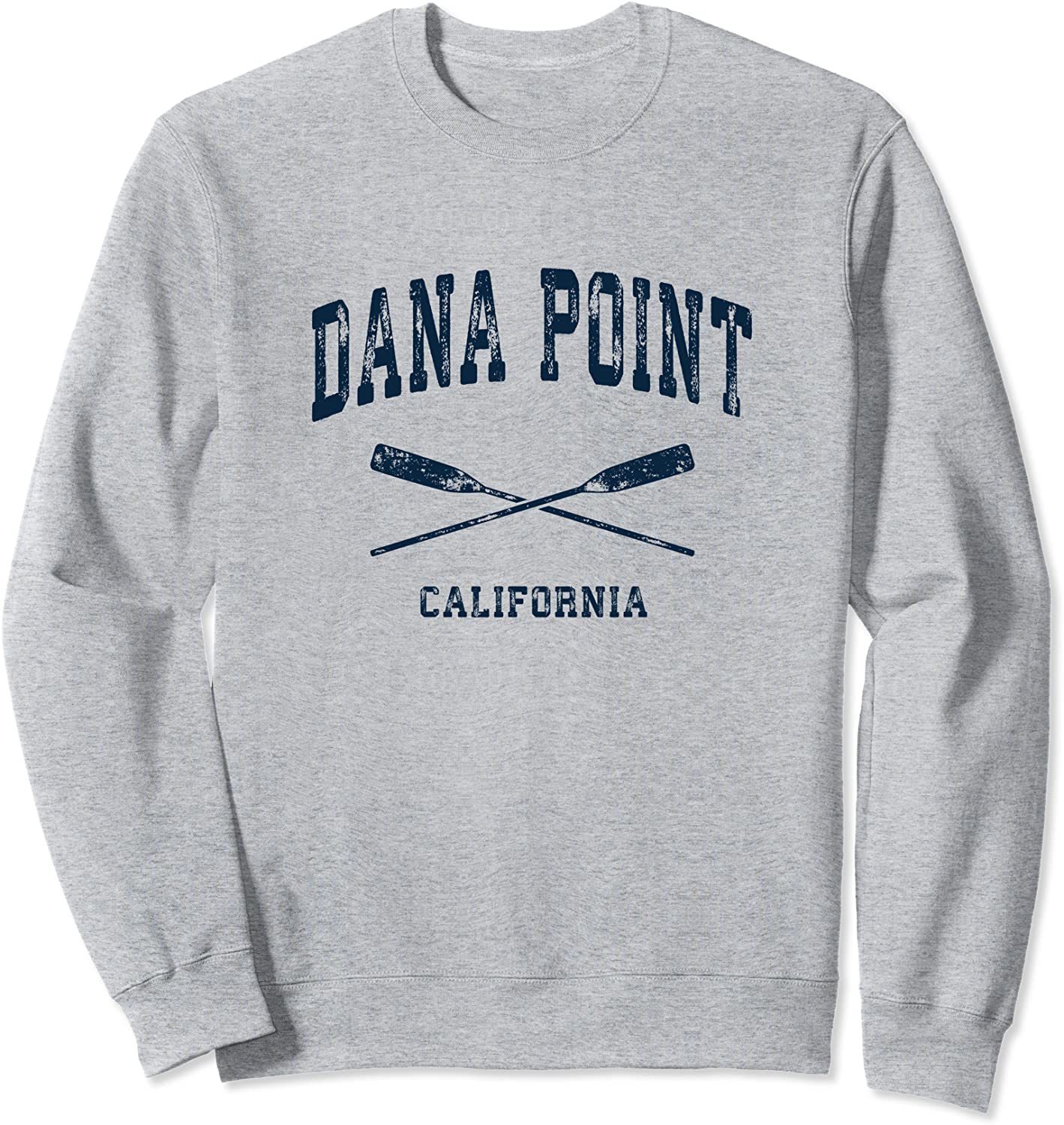 Dana Point California Vintage Nautical Crossed Oars Navy Sweatshirt