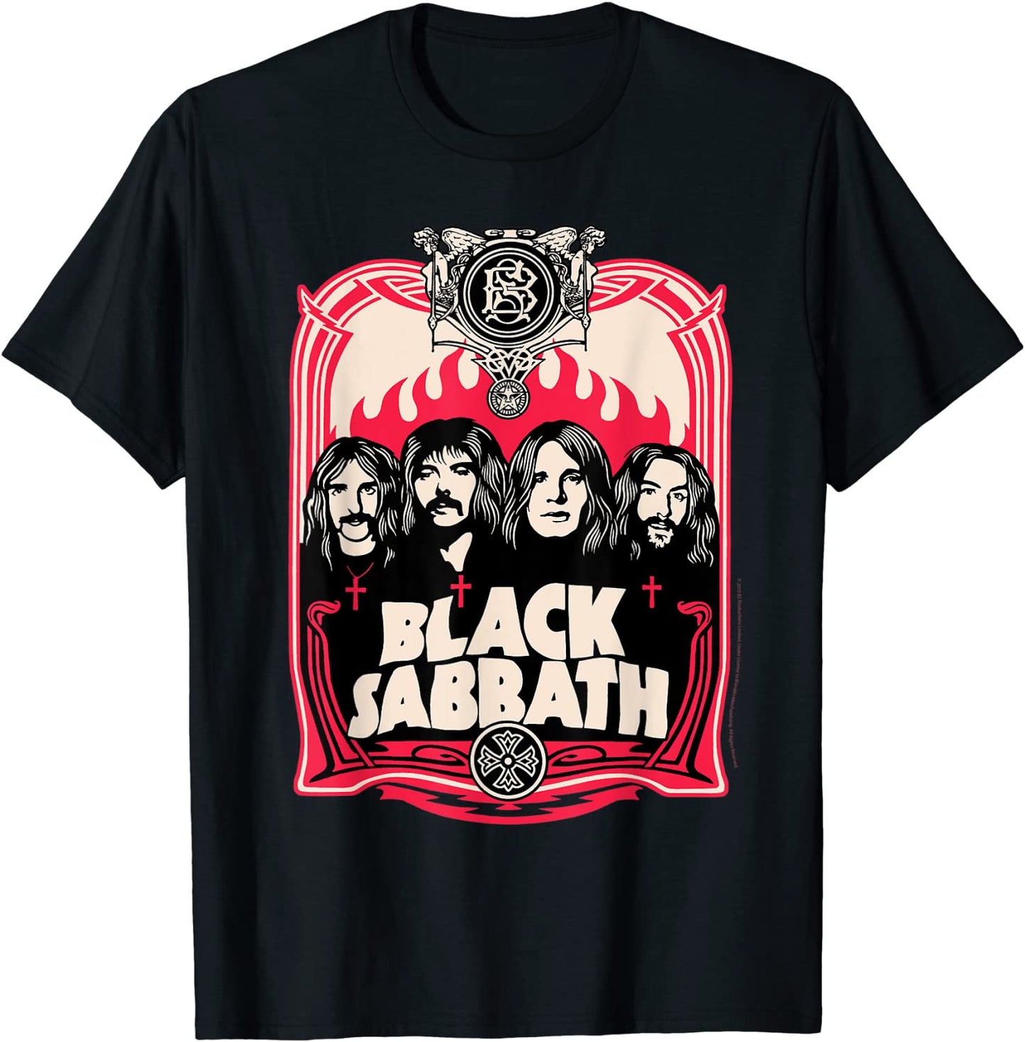 Black Sabbath Official Red Flames T-Shirt