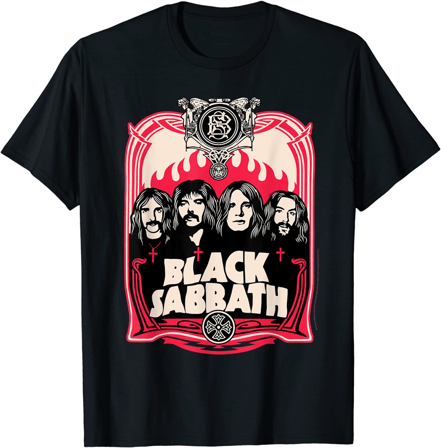 Black Sabbath Official Red Flames T-Shirt