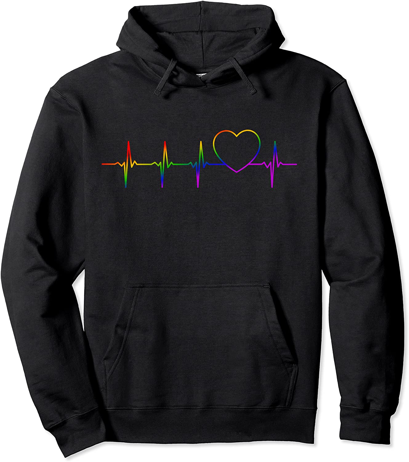 LGBT Heartbeat Gift For Proud Gays Lesbians Pullover Hoodie