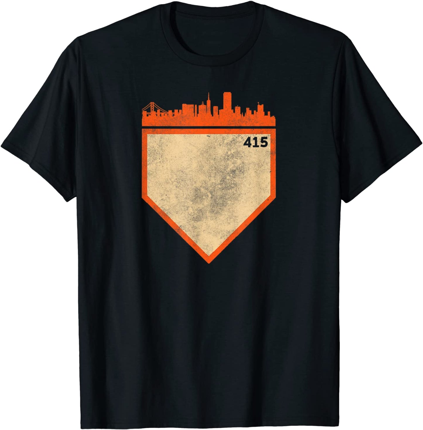 Retro San Francisco Baseball No Plate Like Home 415 T-Shirt