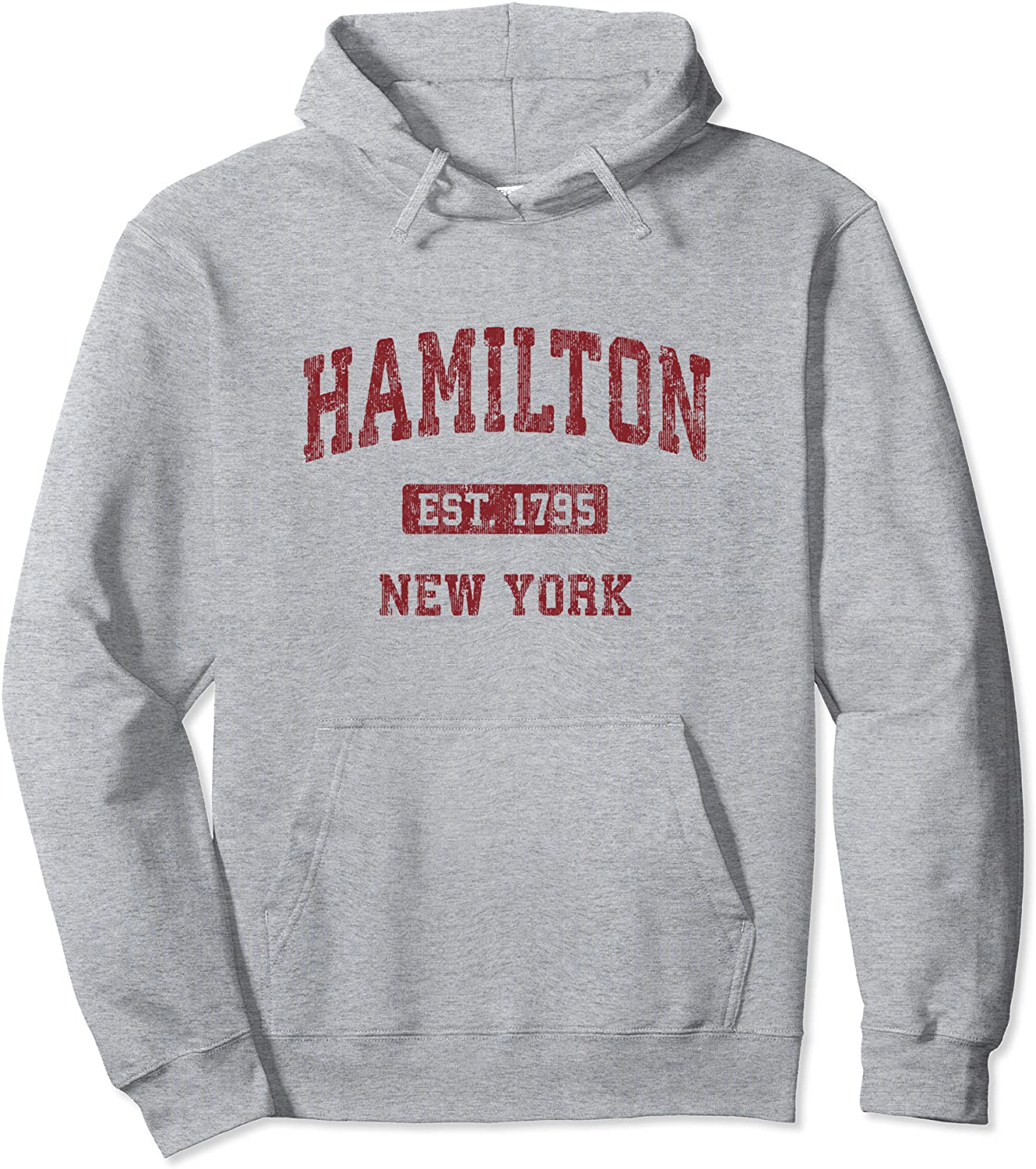 Hamilton New York NY Vintage Athletic Sports Design Pullover Hoodie