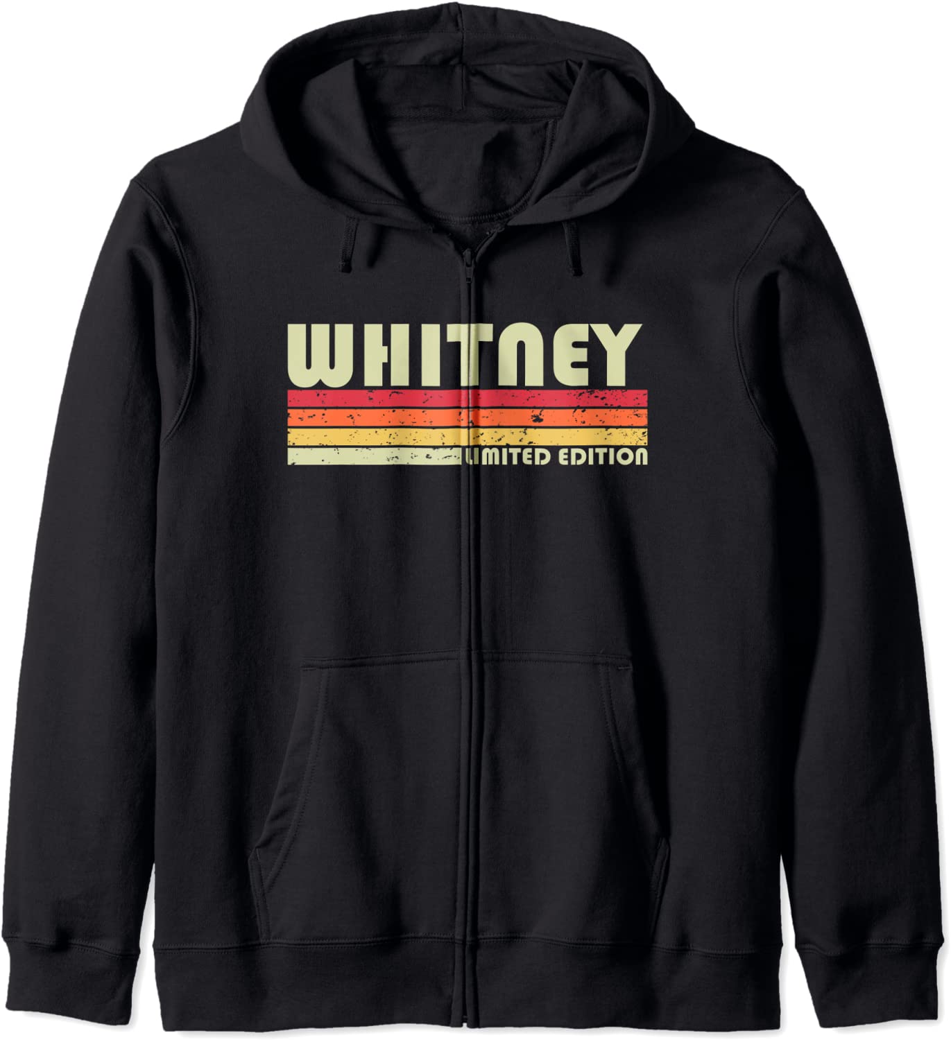 WHITNEY Surname Funny Retro Vintage 80s 90s Birthday Reunion Hoodie