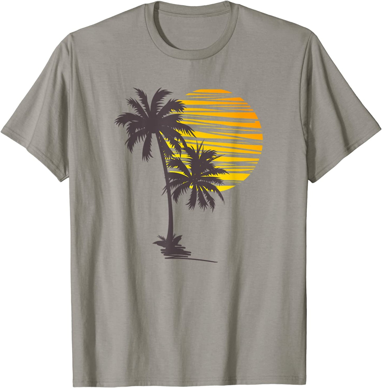Sunset Beach Palm Tree TShirt Funny Summer Vacation Holiday T-Shirt