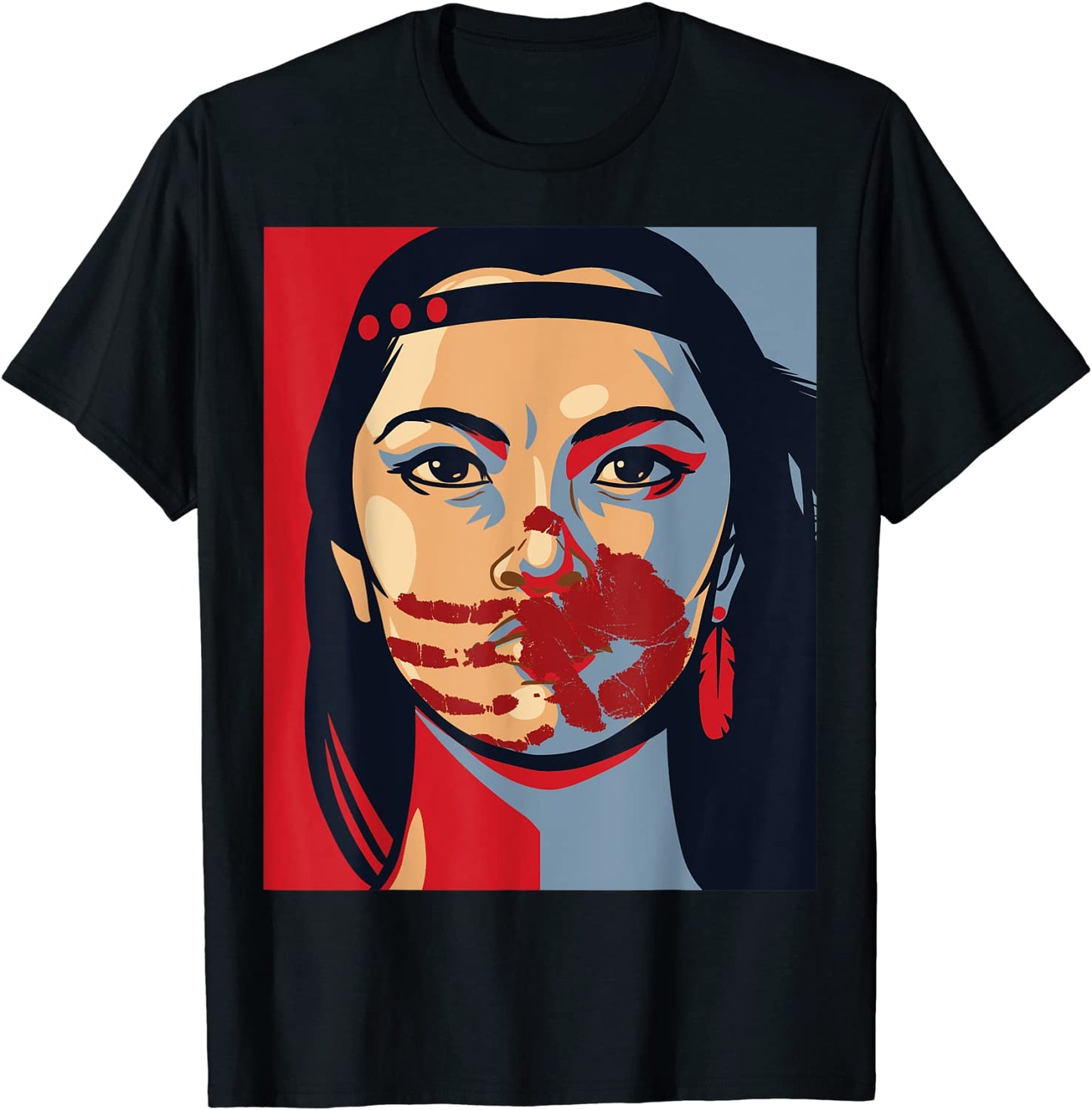 MMIW Awareness Indigenous Woman Art Stolen Sisters T-Shirt