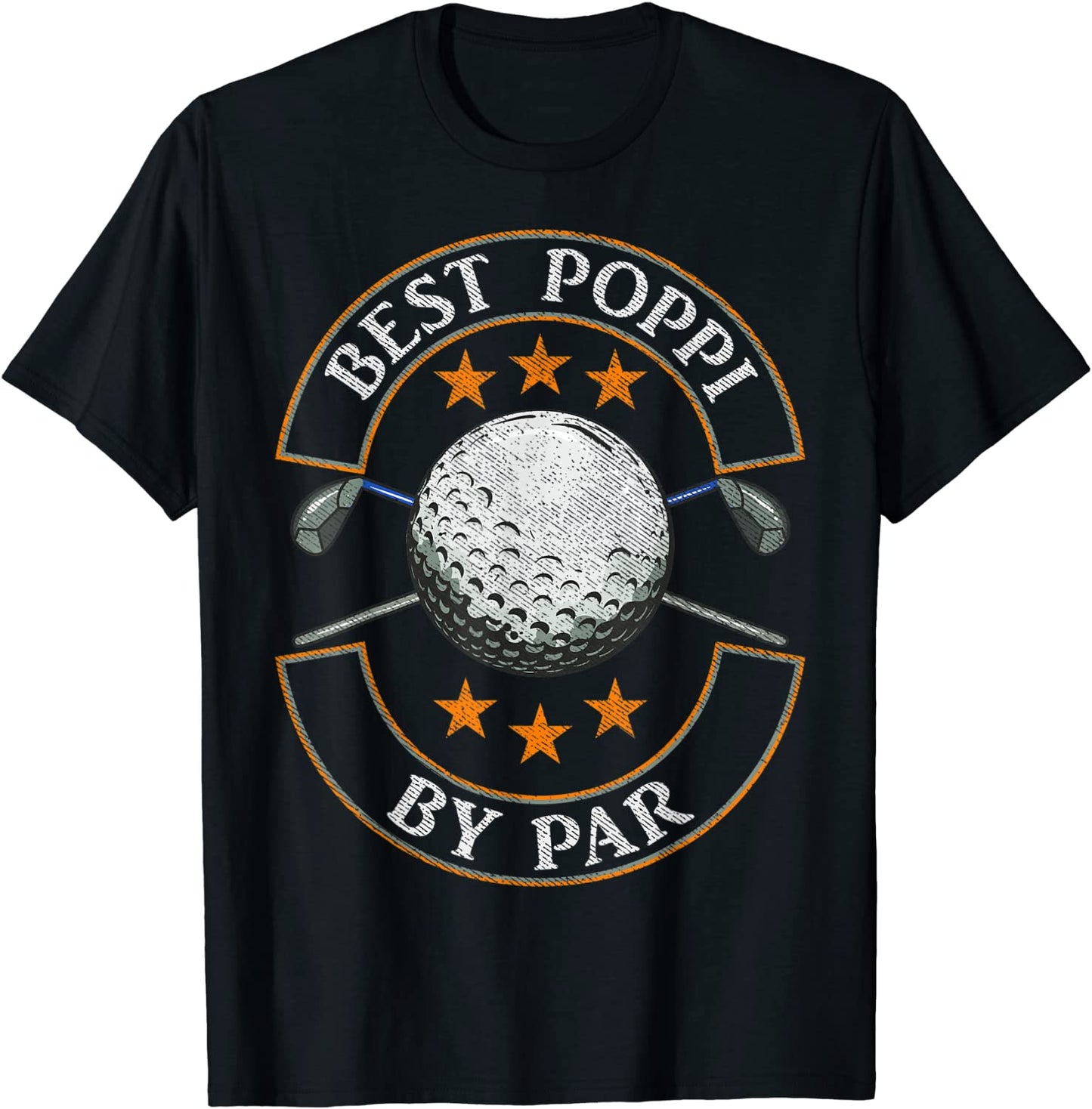 Mens Best Poppi By Par Golf Lover Sports Fathers Day Gifts T-Shirt