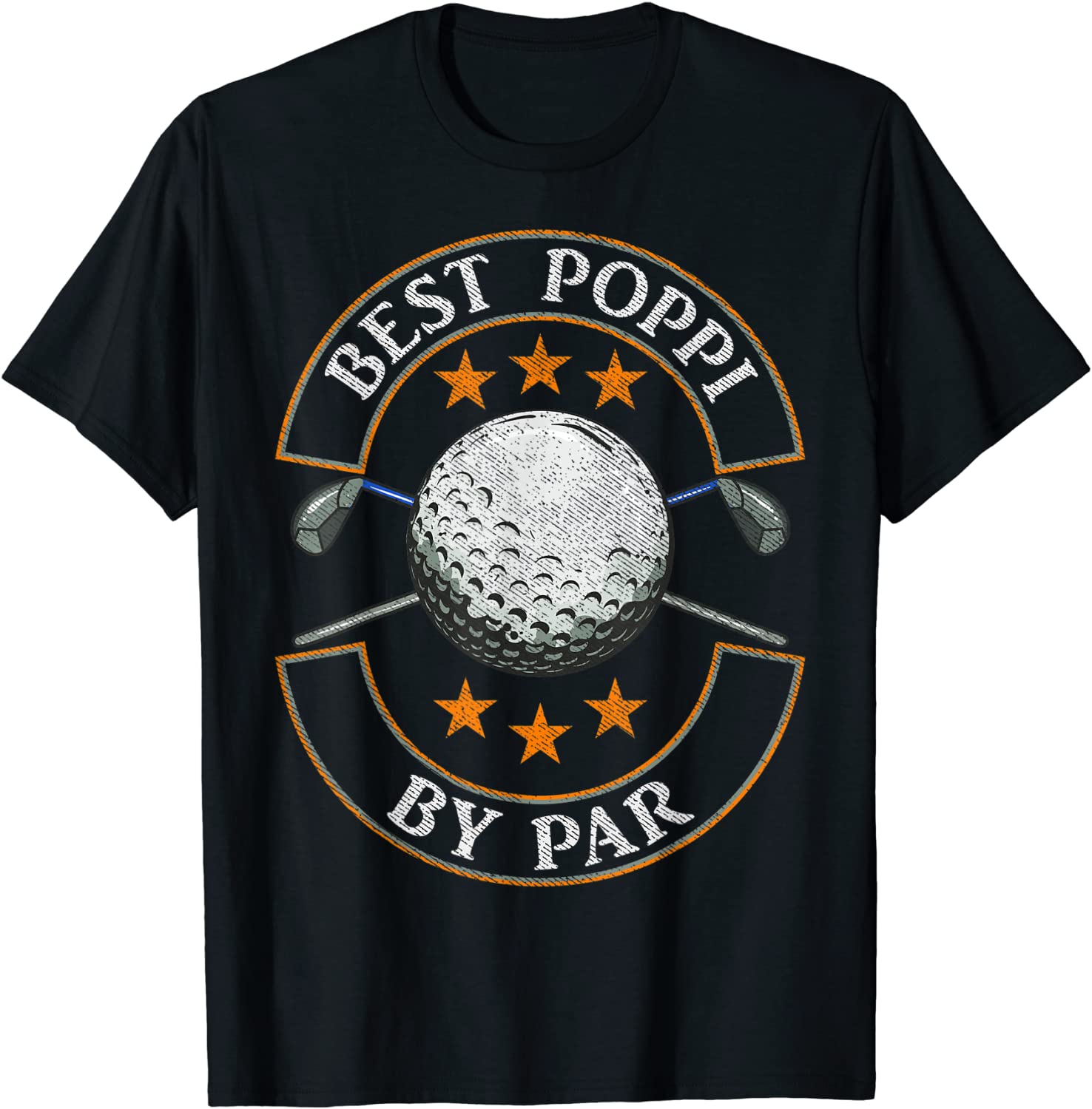 Mens Best Poppi By Par Golf Lover Sports Fathers Day Gifts T-Shirt
