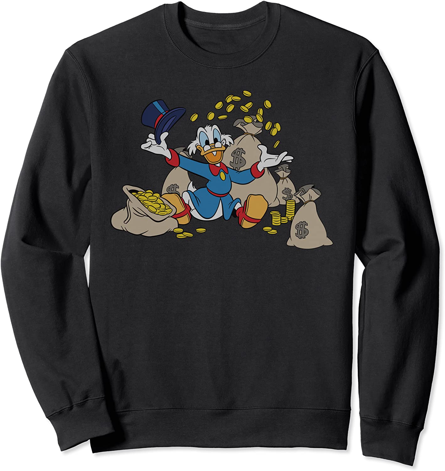 Disney Ducktales Scrooge McDuck Coins Sweatshirt