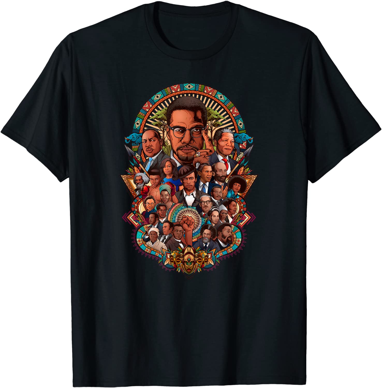 Black History Leaders Collage Inspirational African American T-Shirt