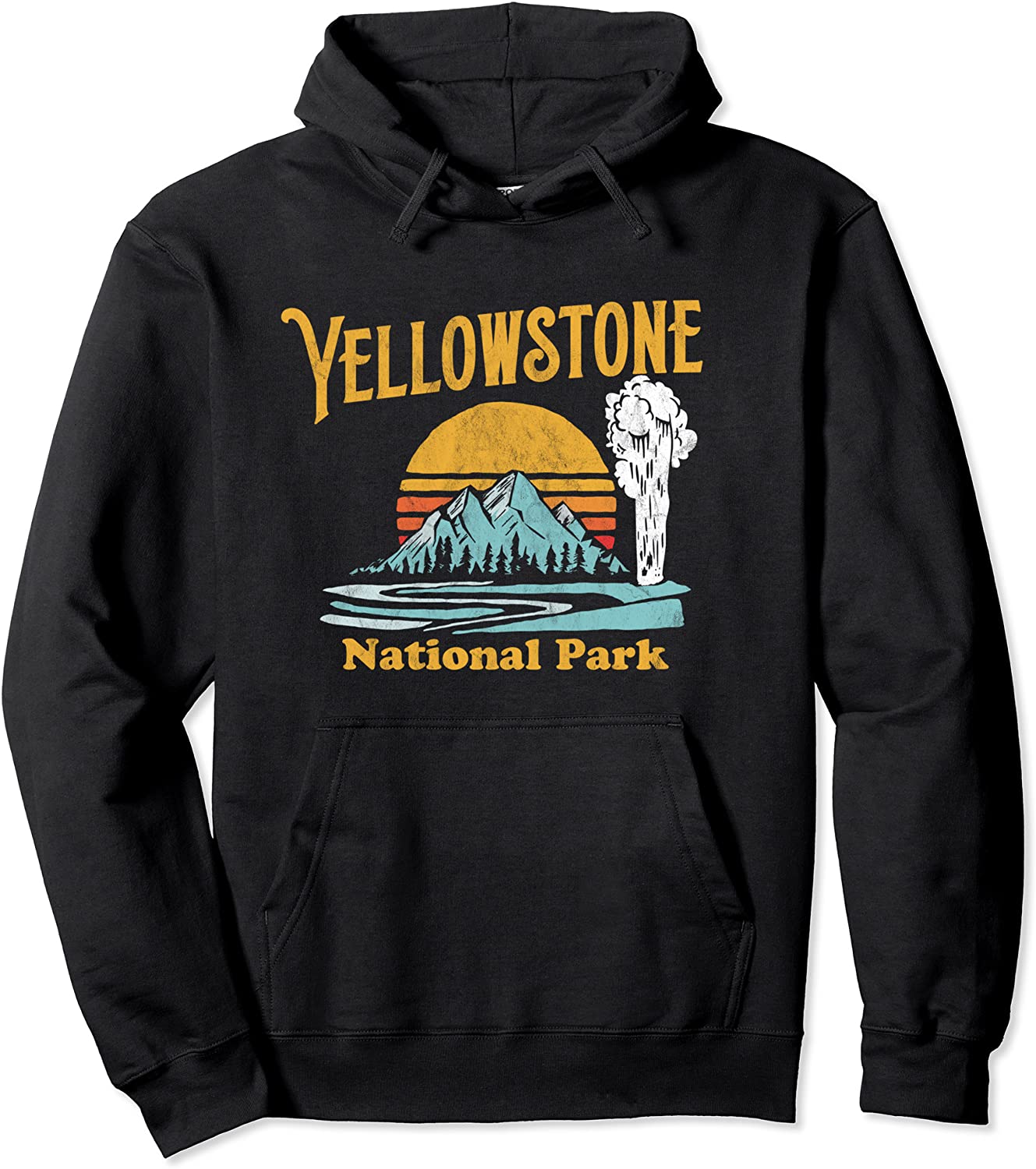 Vintage Yellowstone National Park Retro Pullover Hoodie