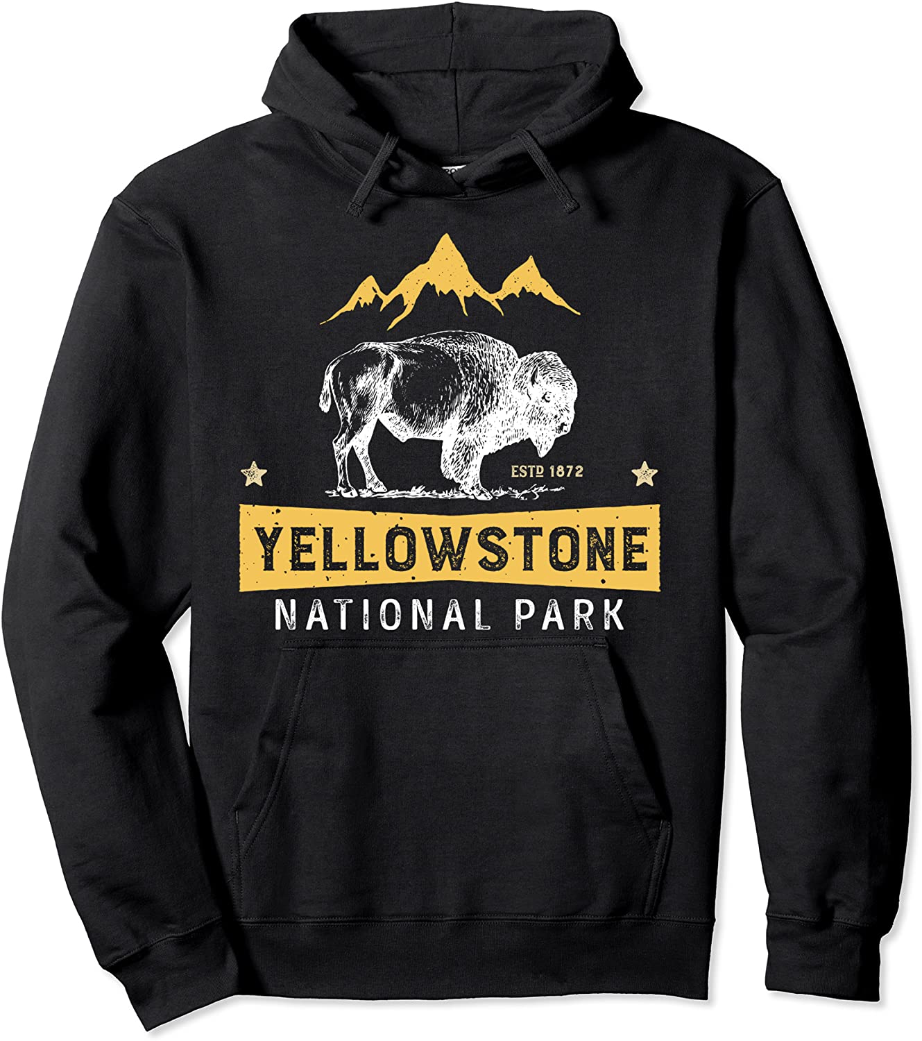 Yellowstone Hoodie National Park Bison Buffalo Vintage Shirt